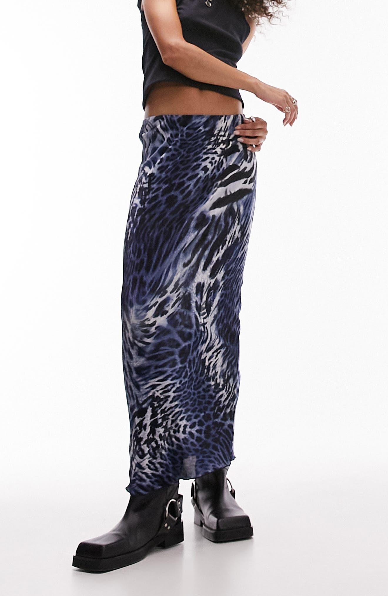 Topshop leopard clearance print maxi skirt