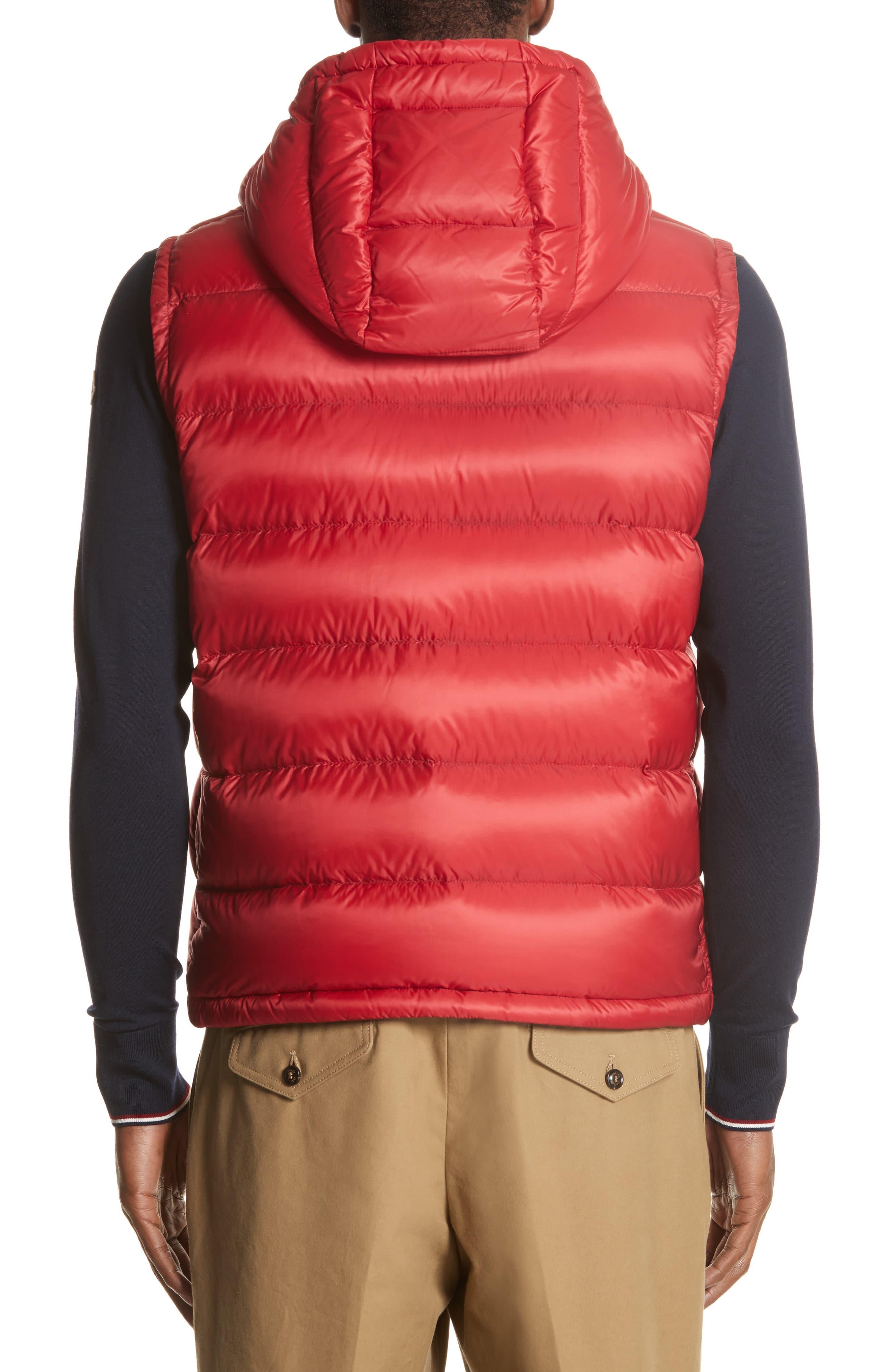 moncler gilet fur hood