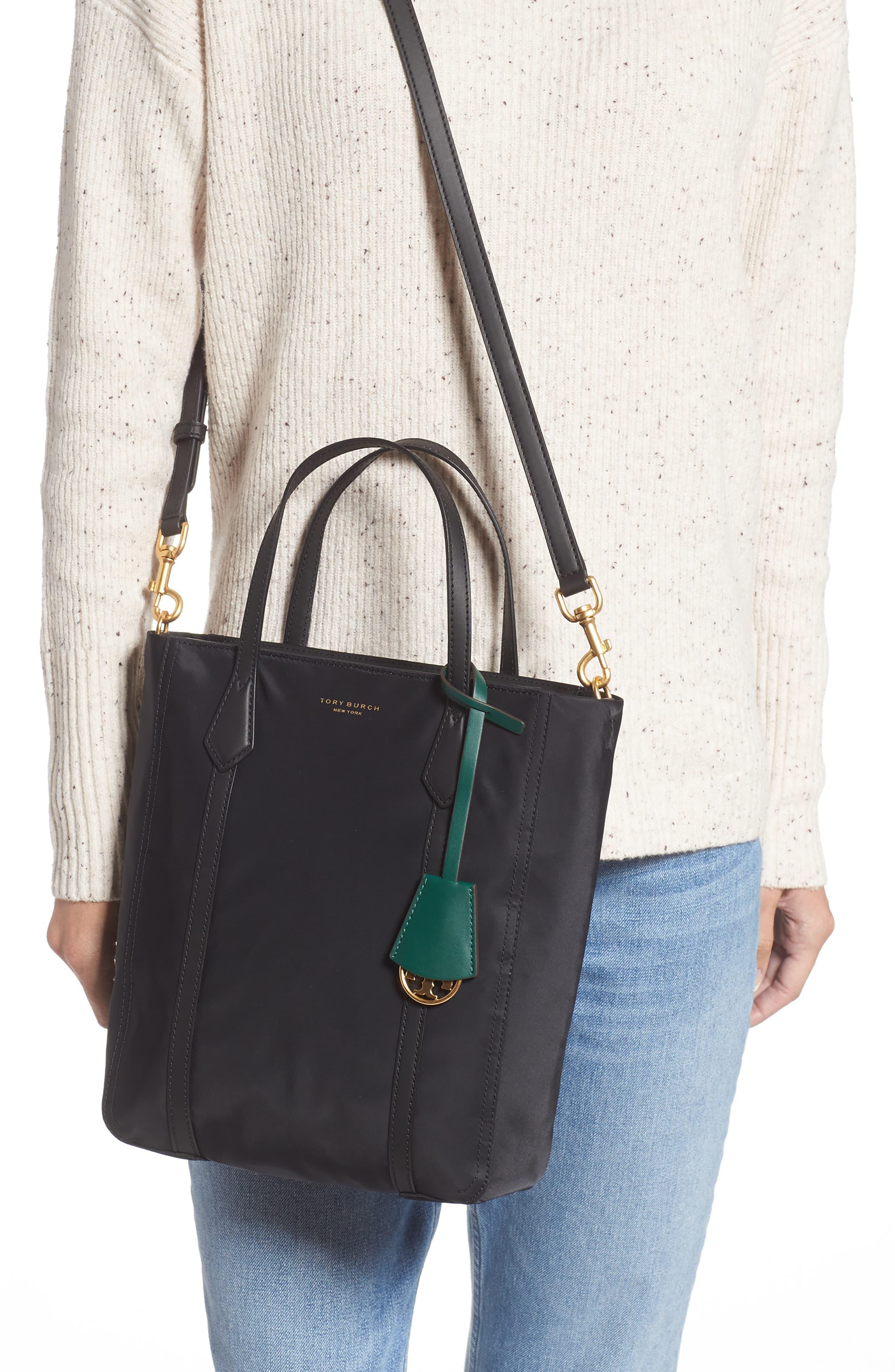 tory burch perry tote black
