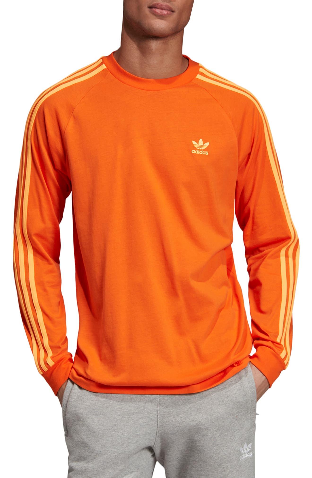 adidas orange long sleeve shirt