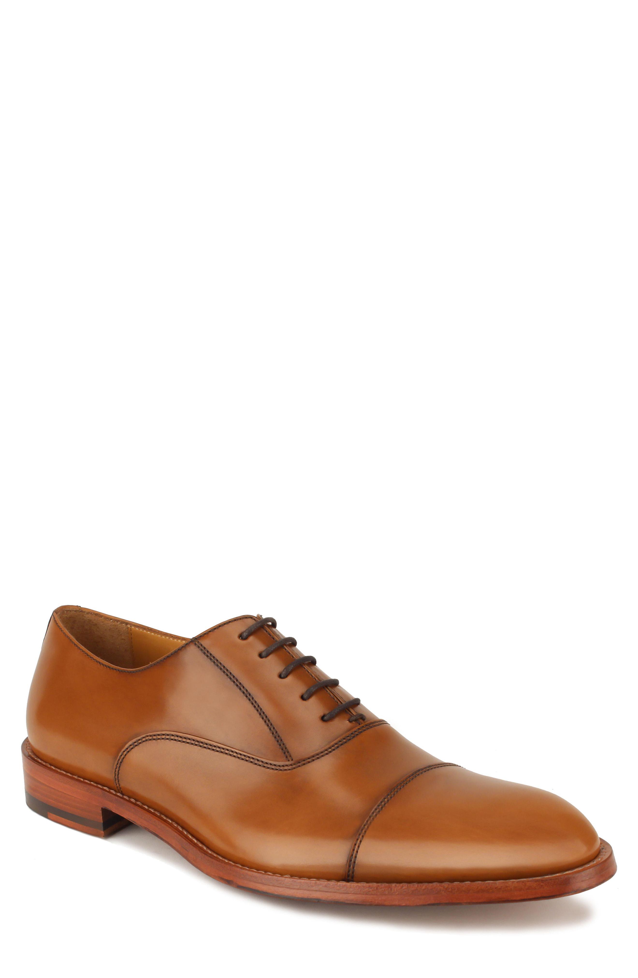 Gordon Rush Leather Nathan Cap Toe Oxford in Brown for Men