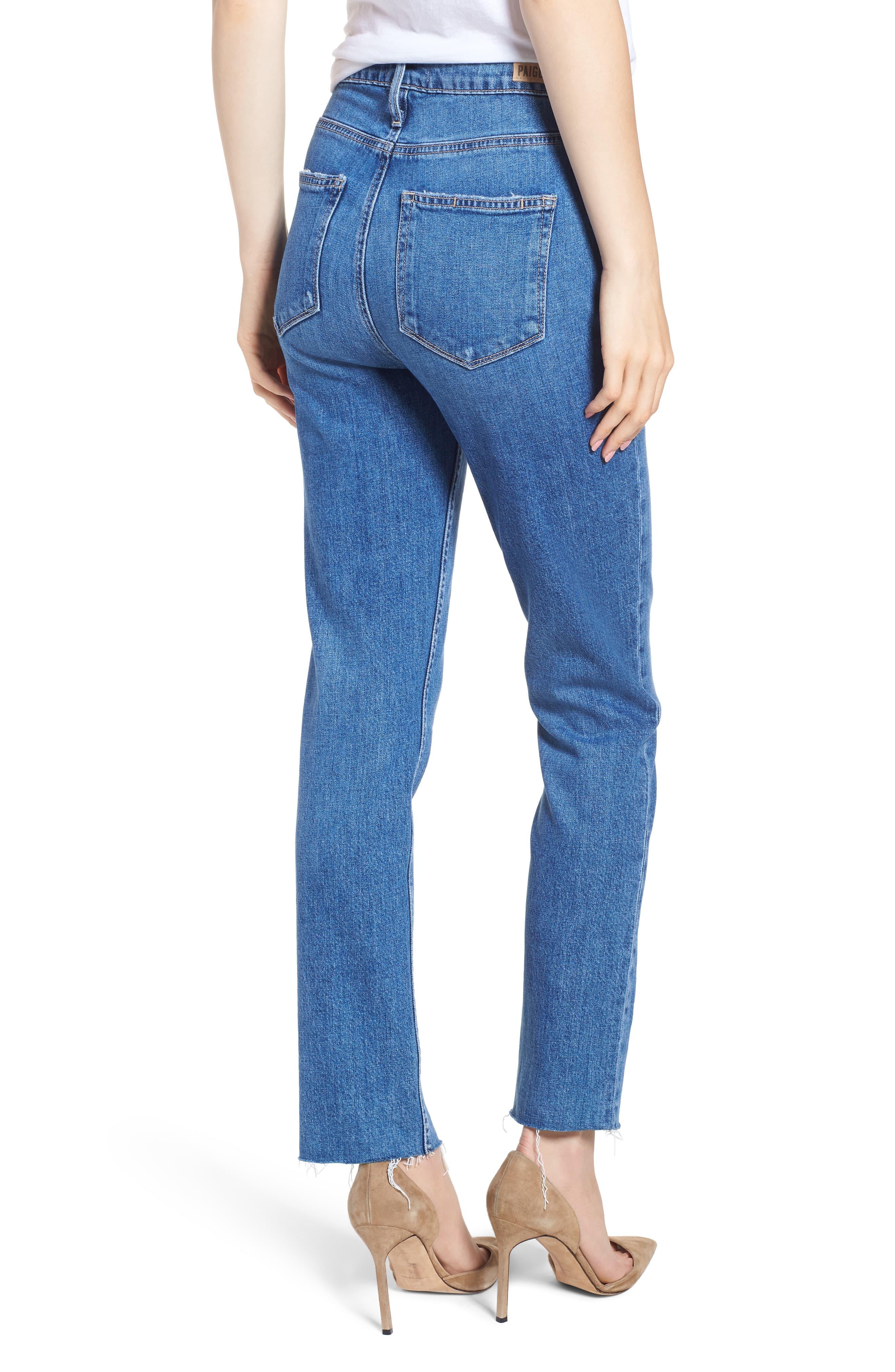 vintage hoxton high waist slim raw hem jeans