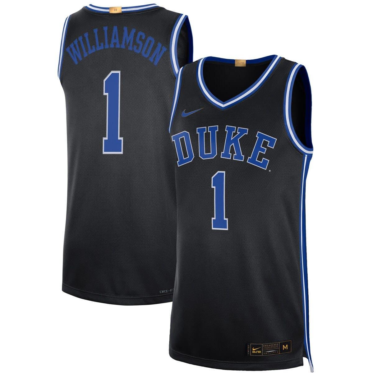 Men's Duke Blue Devils #1 Zion Williamson White Basketball Replica