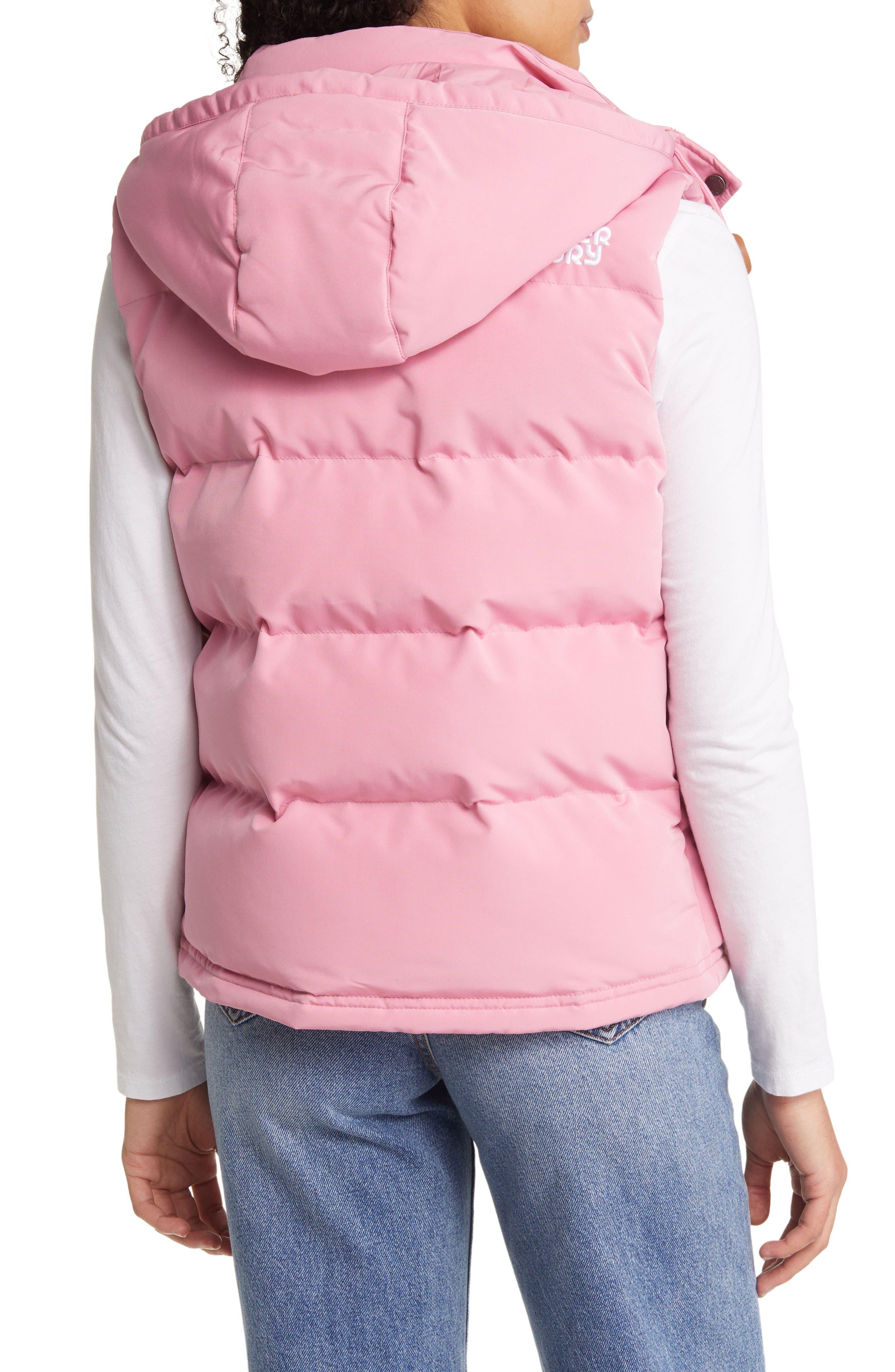 Superdry Everest Hooded Puffer Vest in Red | Lyst