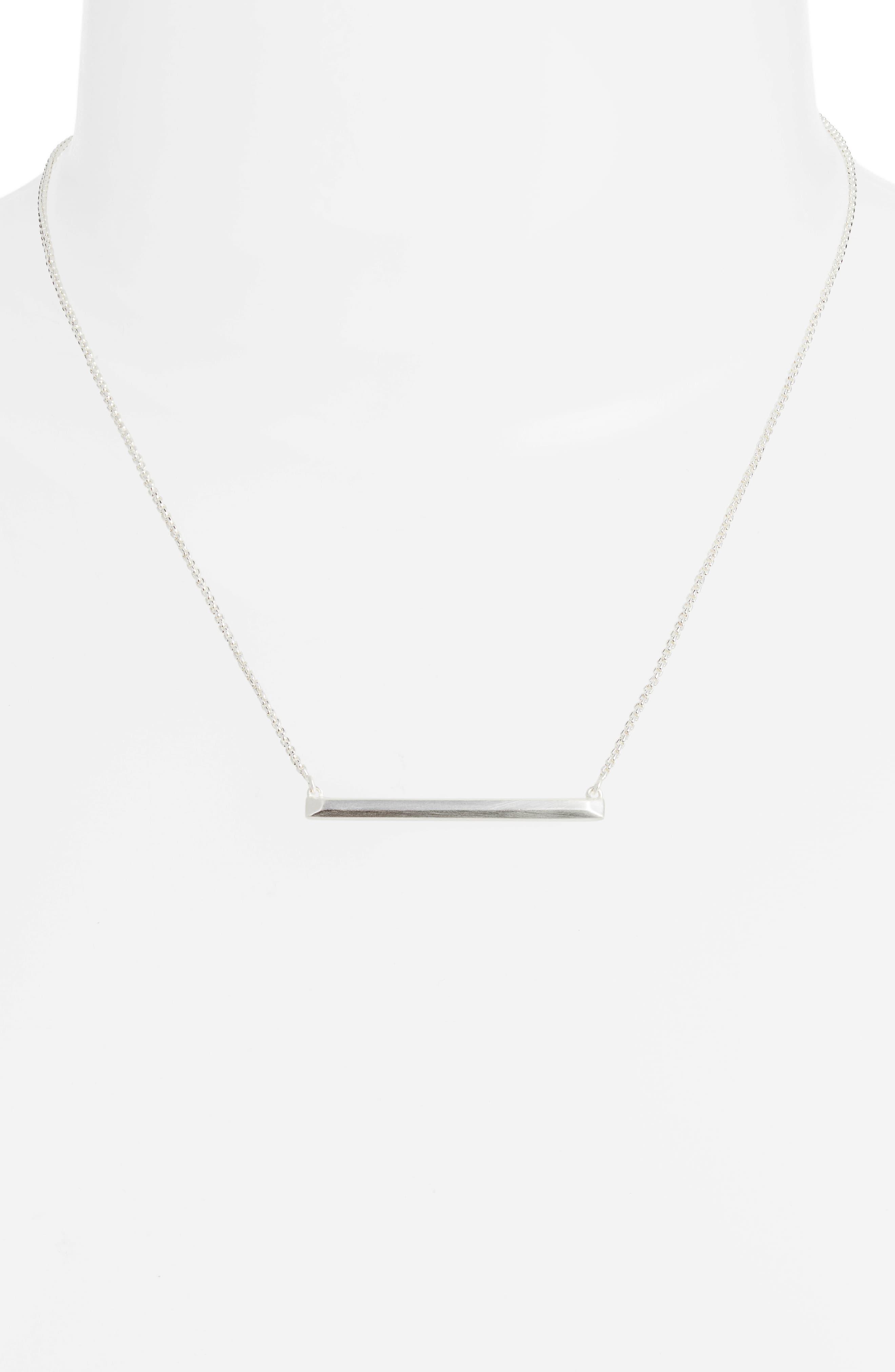 kendra scott silver bar necklace