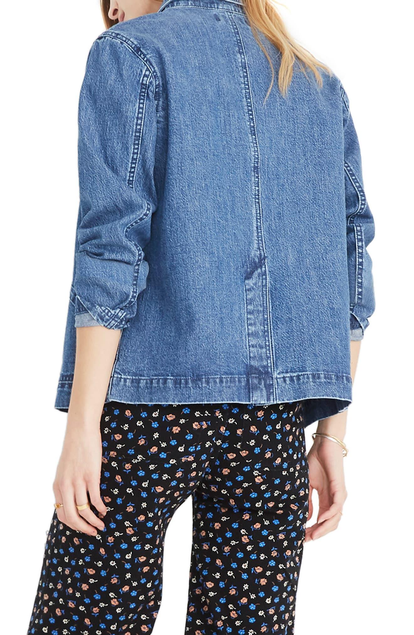 madewell denim patch pocket chore coat