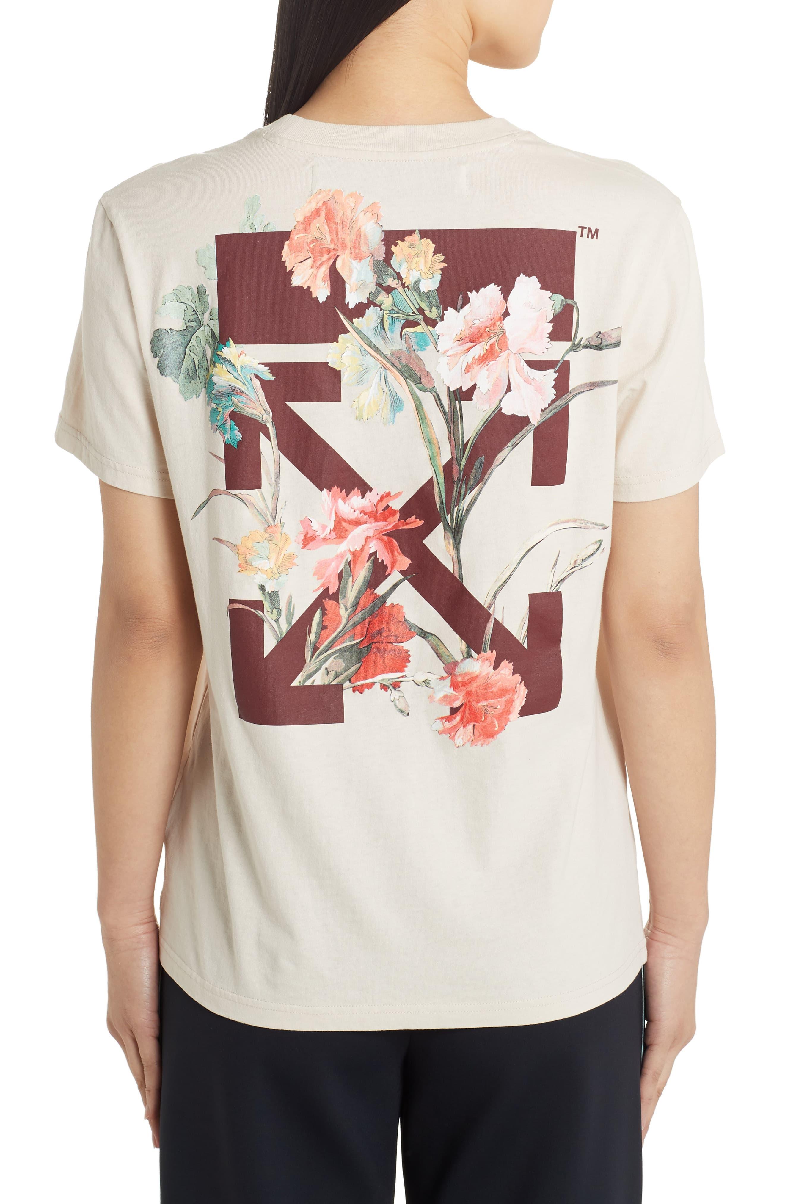 off white cherry blossom tee