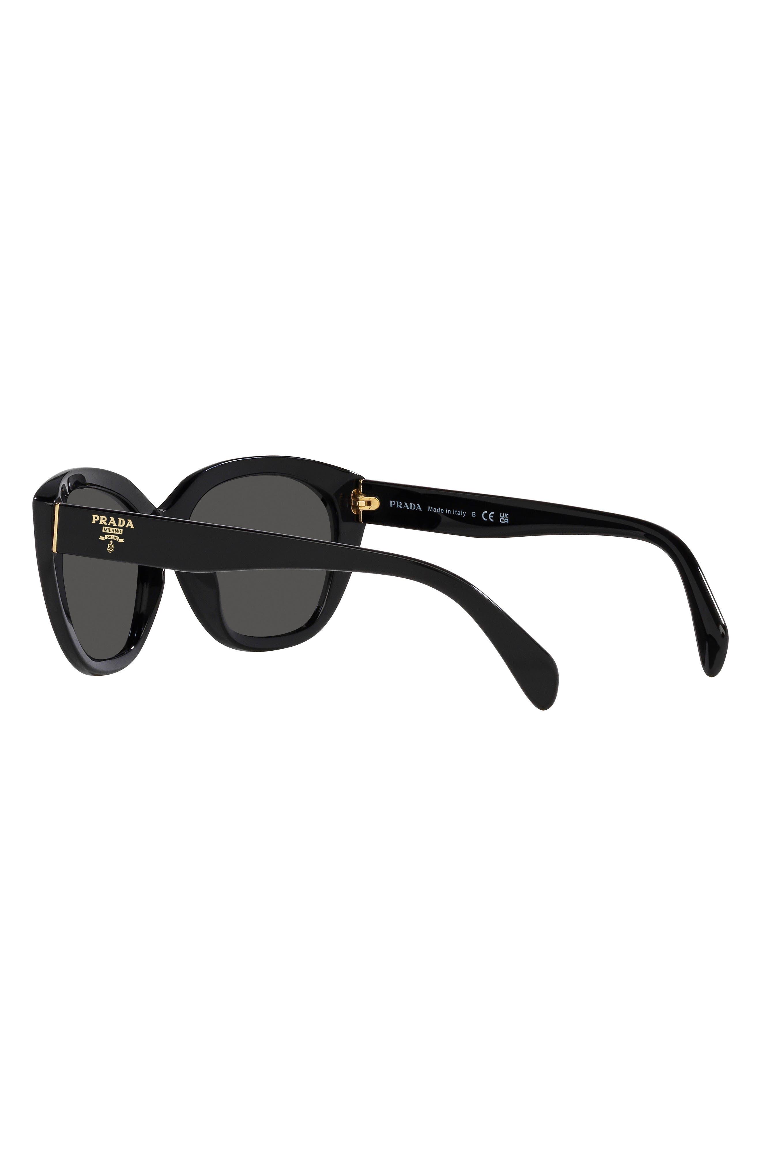Prada 56mm Cat Eye Sunglasses in Black | Lyst