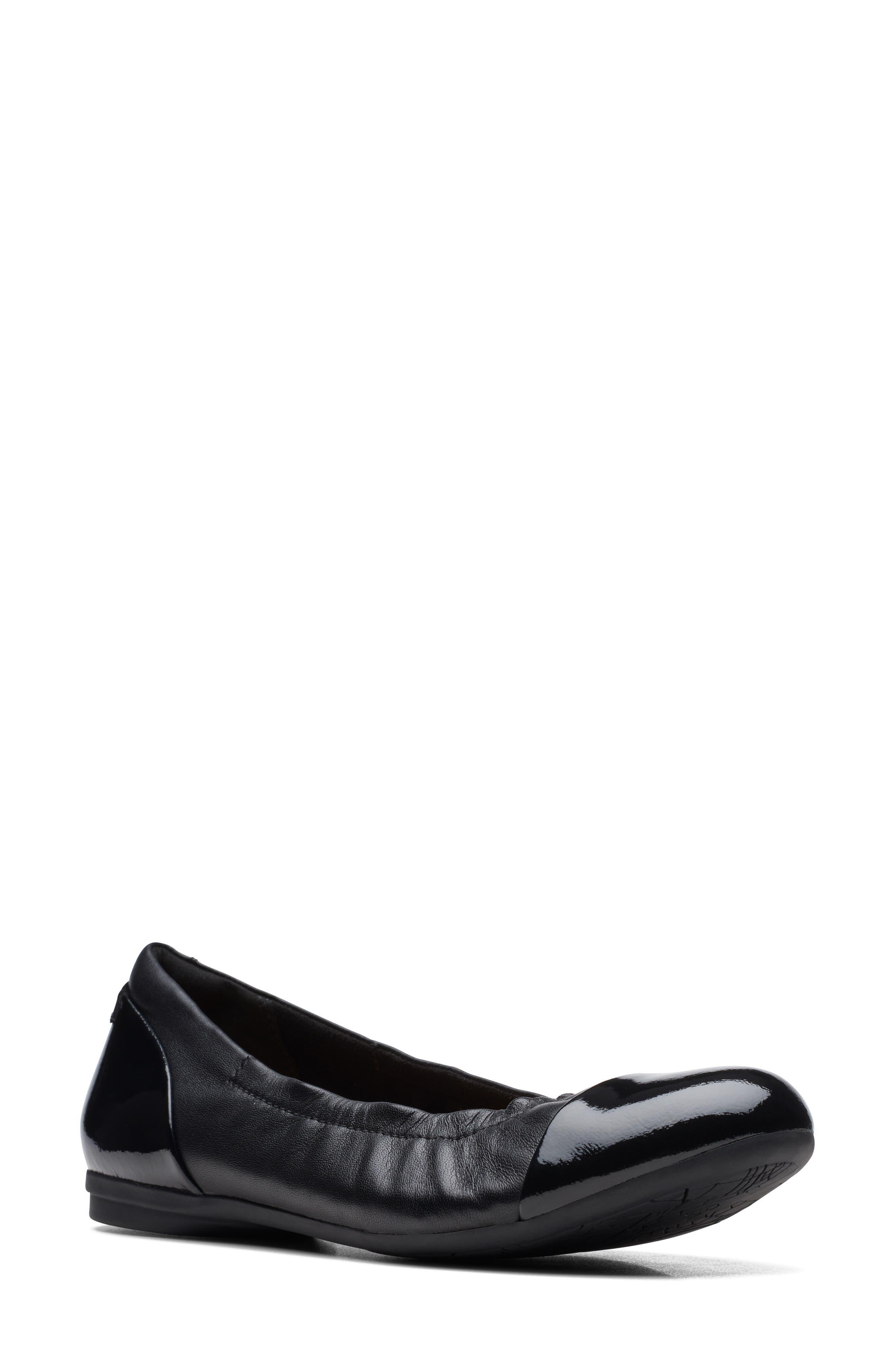 Clarks Clarks(r) Rena Jazz Flat in Black Lyst