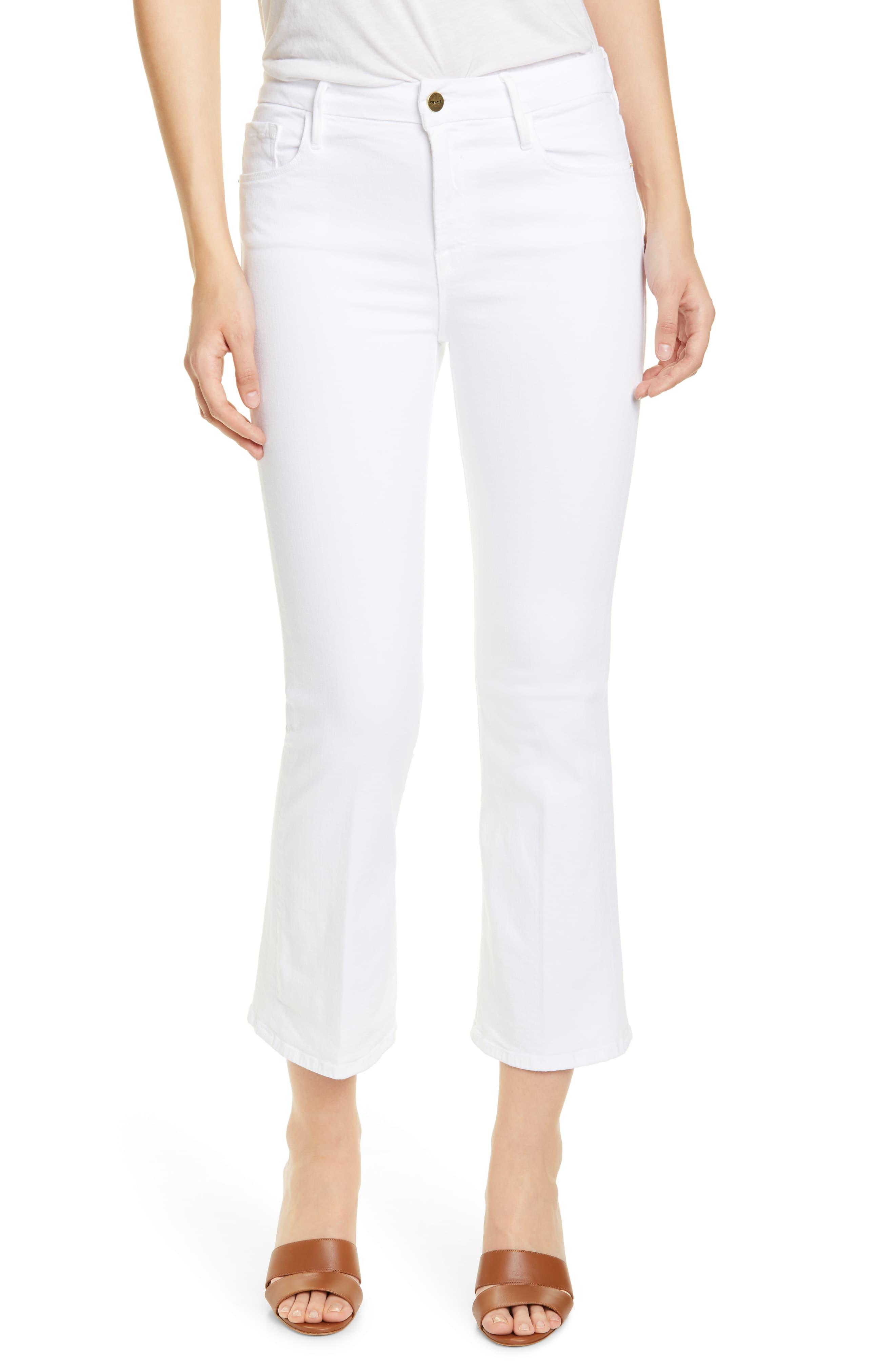 FRAME Denim Le Crop Mini Bootcut Jeans in White - Save 30% - Lyst