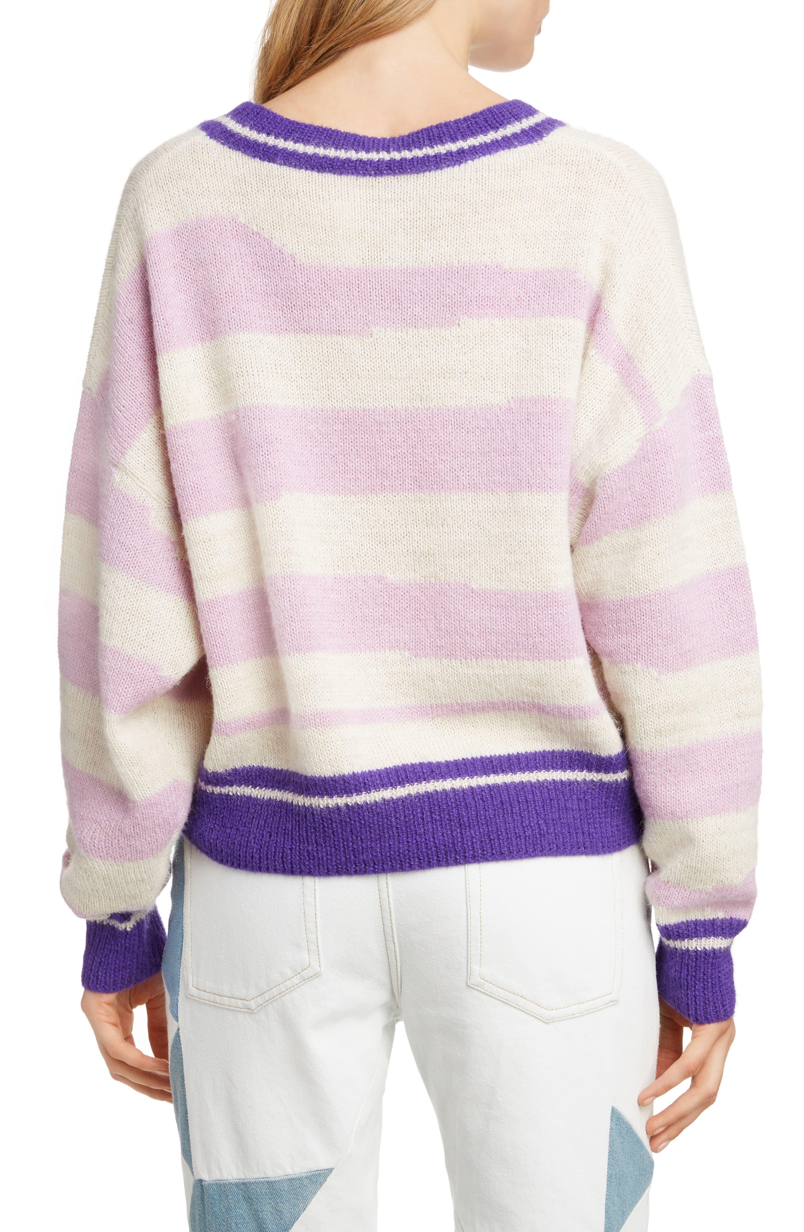Étoile Isabel Marant Wool Glowy Striped Alpaca-blend Sweater in Lilac ( Purple) - Lyst