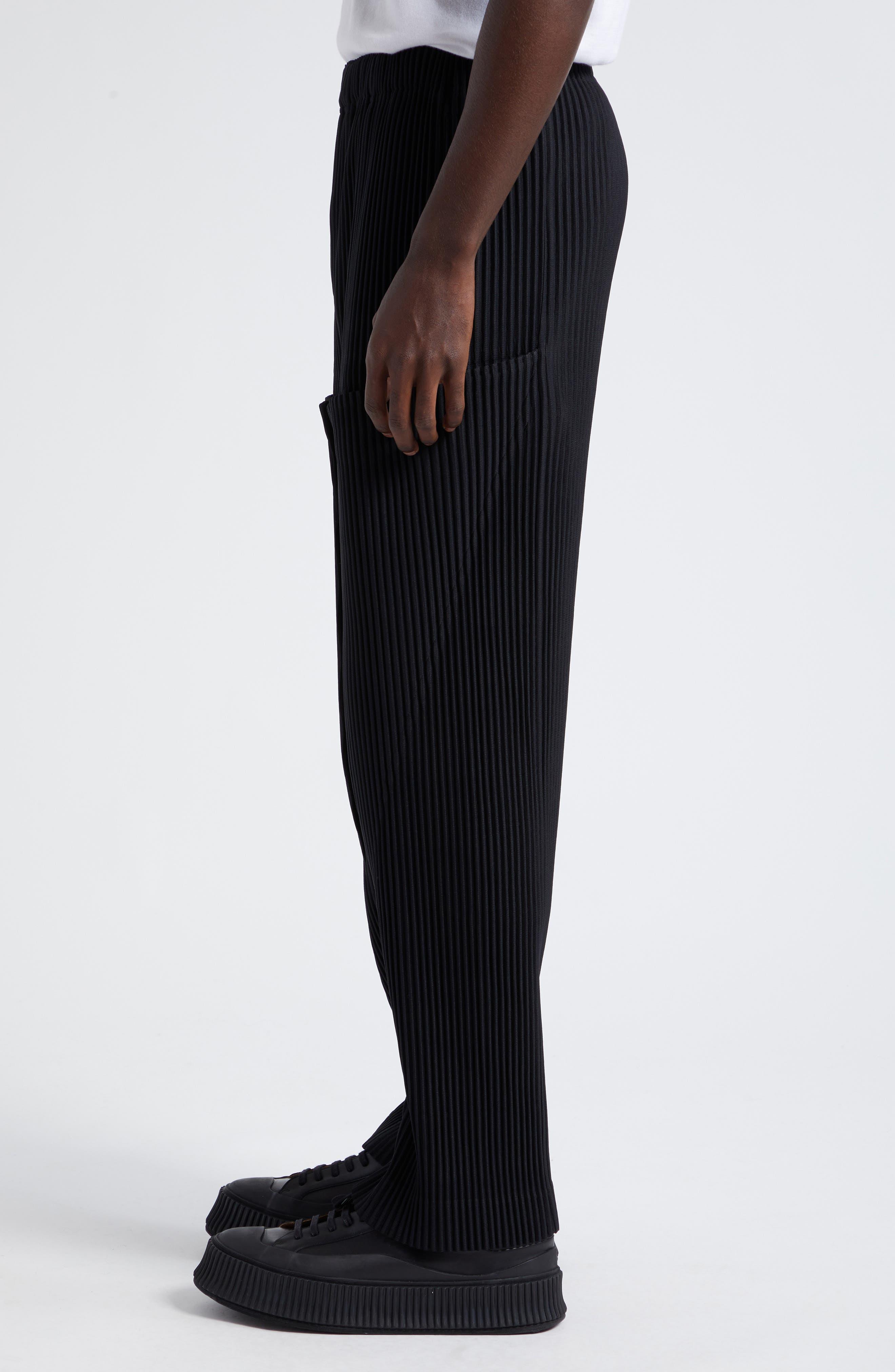 Homme Plissé Issey Miyake Unfold Pleated Straight Leg Pants in