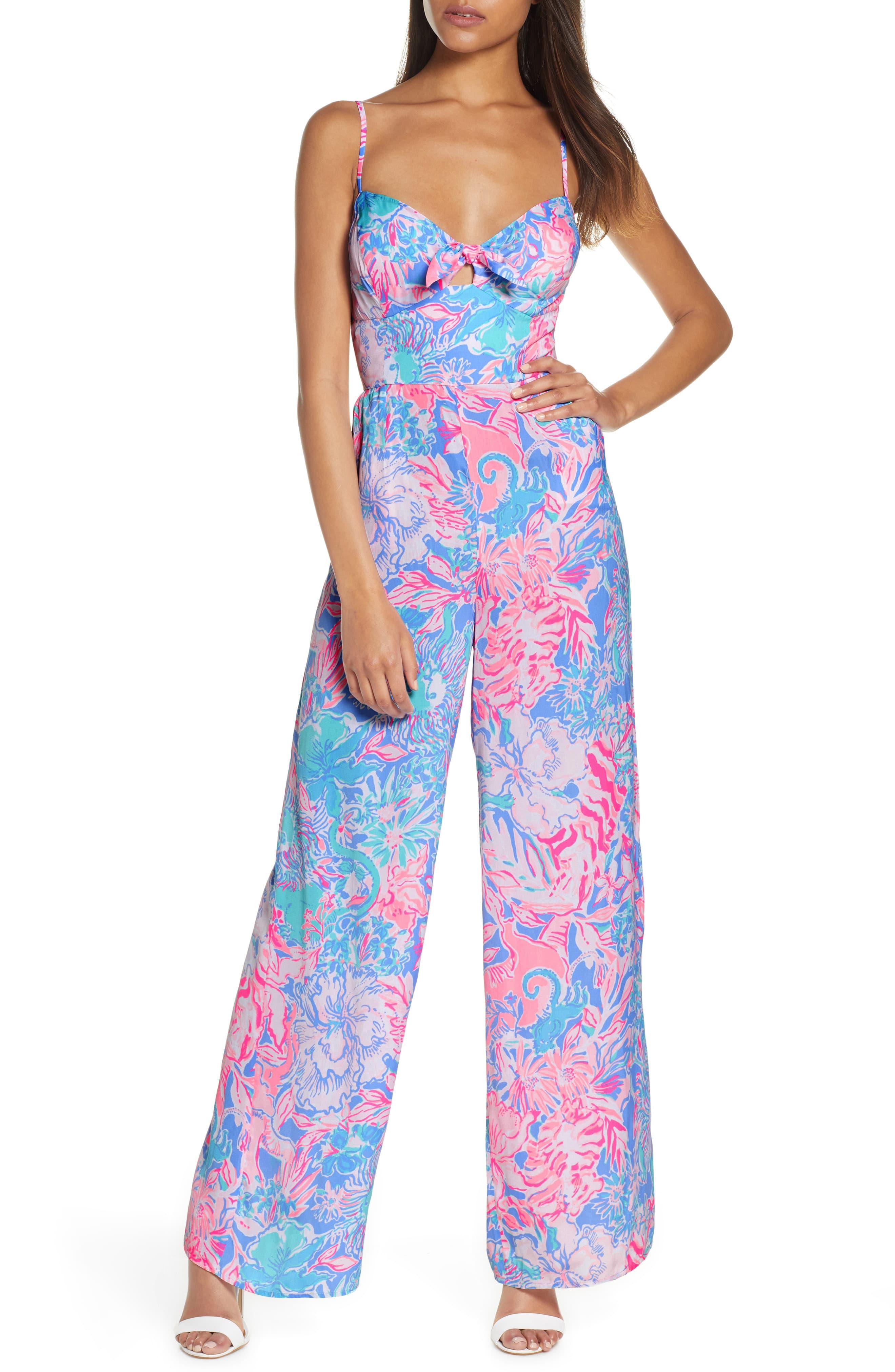 Lilly Pulitzer Lilly Pulitzer Bente Bow Front Jumpsuit in Blue - Lyst