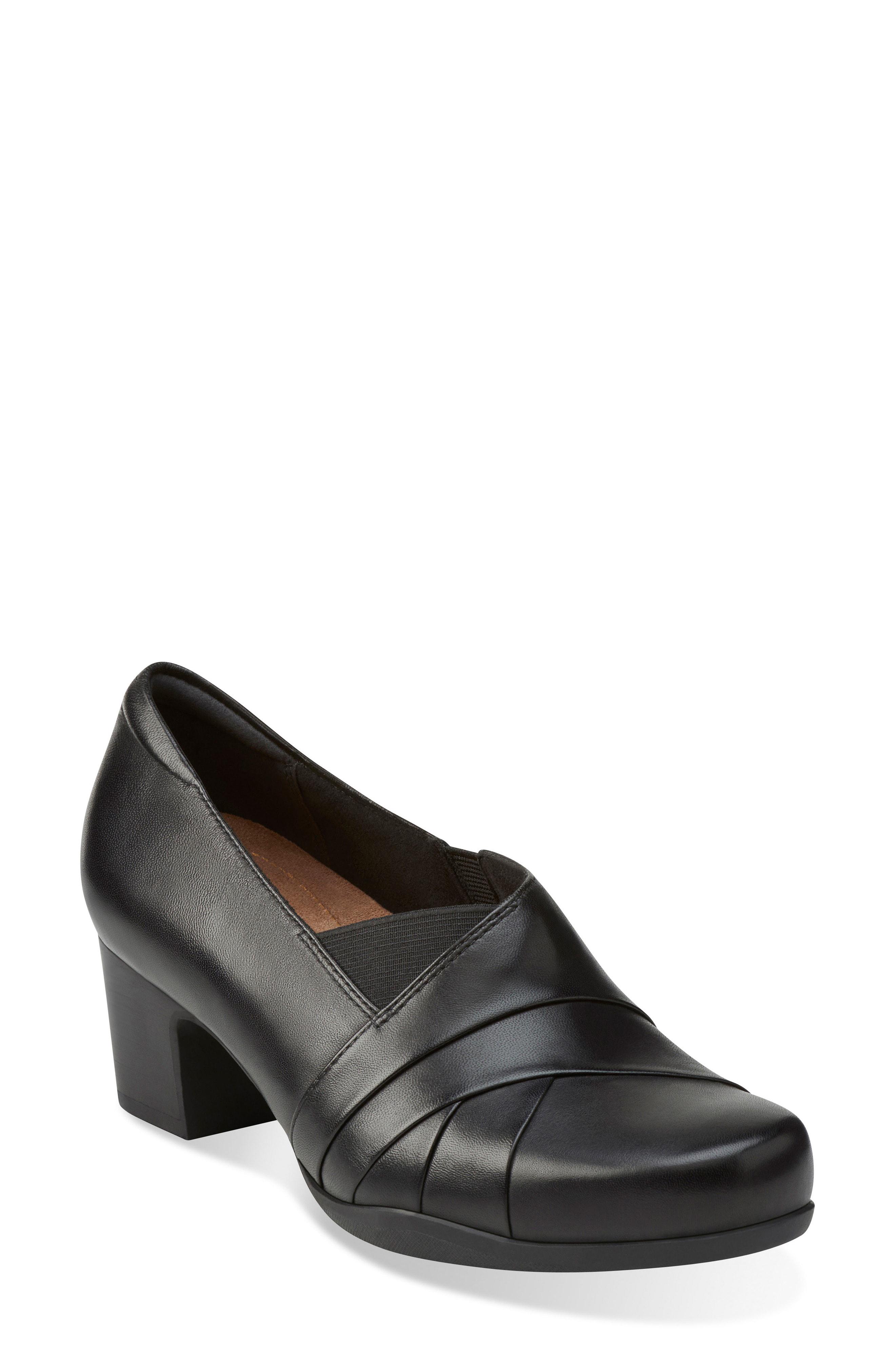 clarks block heels