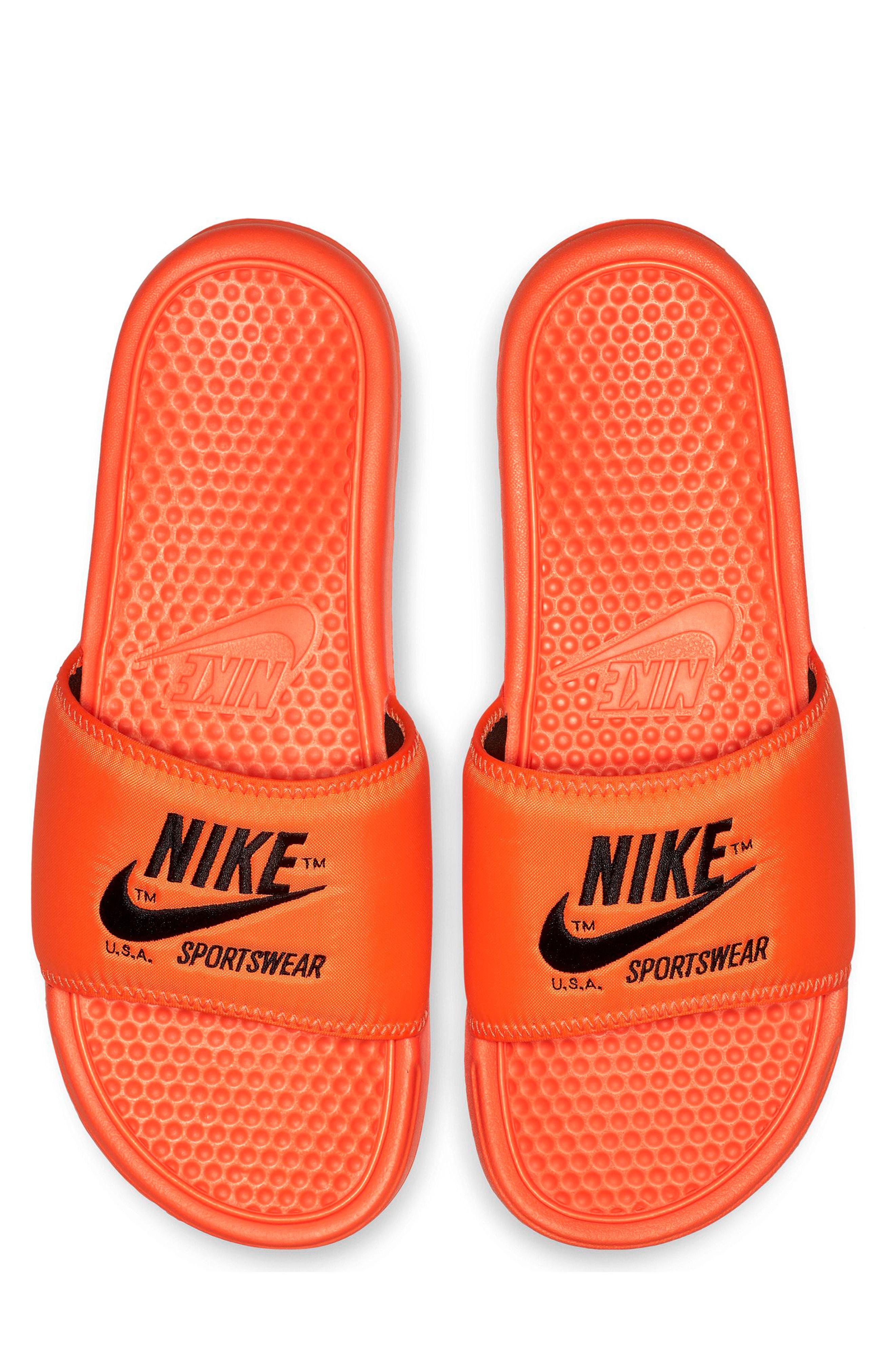 nike benassi jdi orange