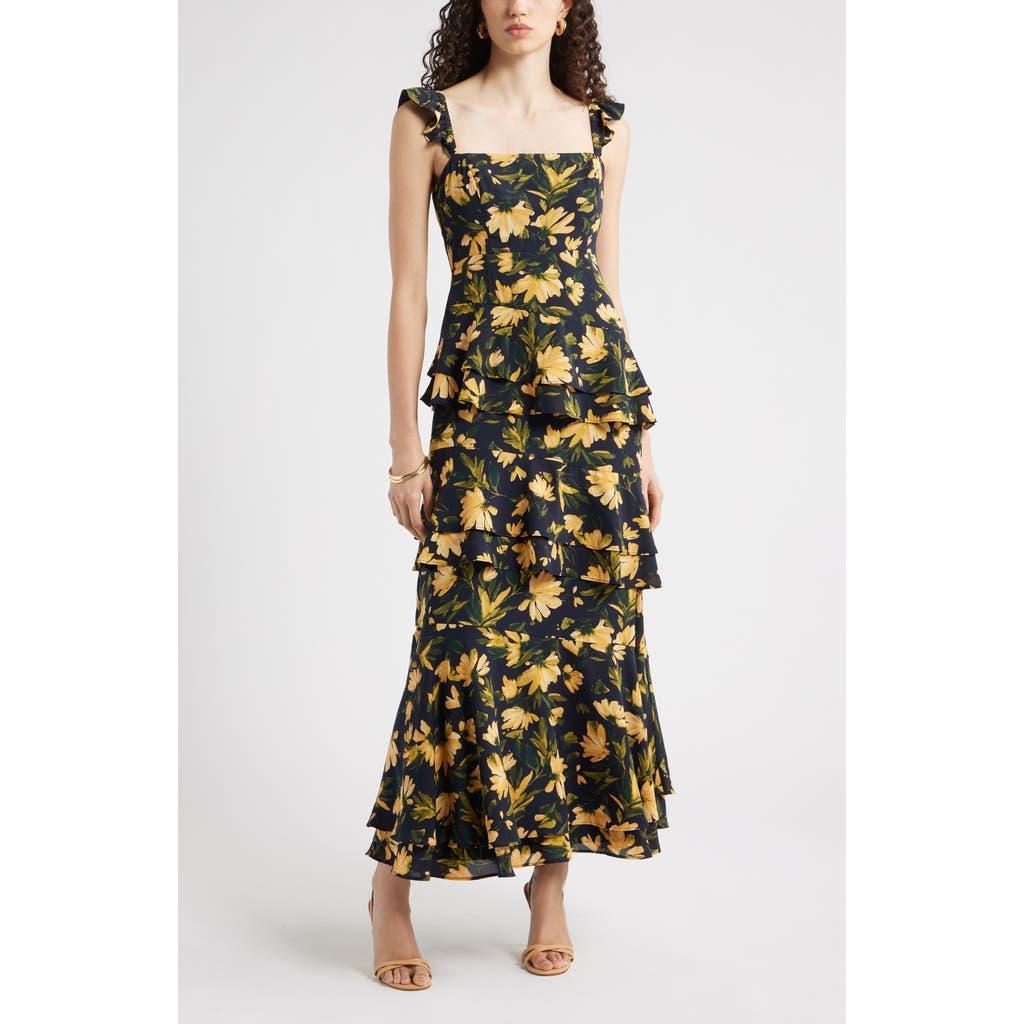 chelsea tiered ruffle maxi dress Chelsea Dress | Multi-Tiered Floral Dress | Hunter Bell