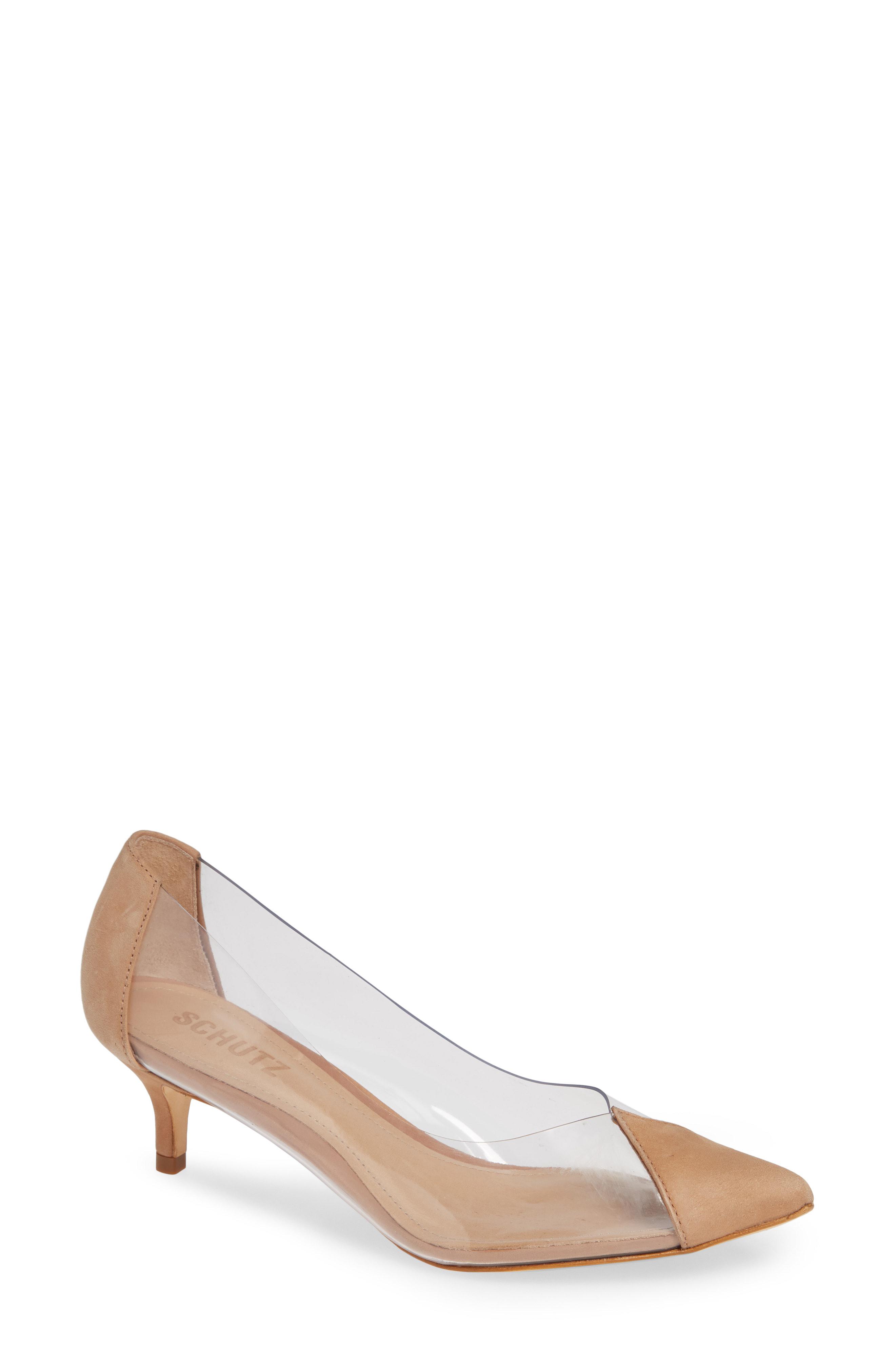 cyou clear pointy toe pump