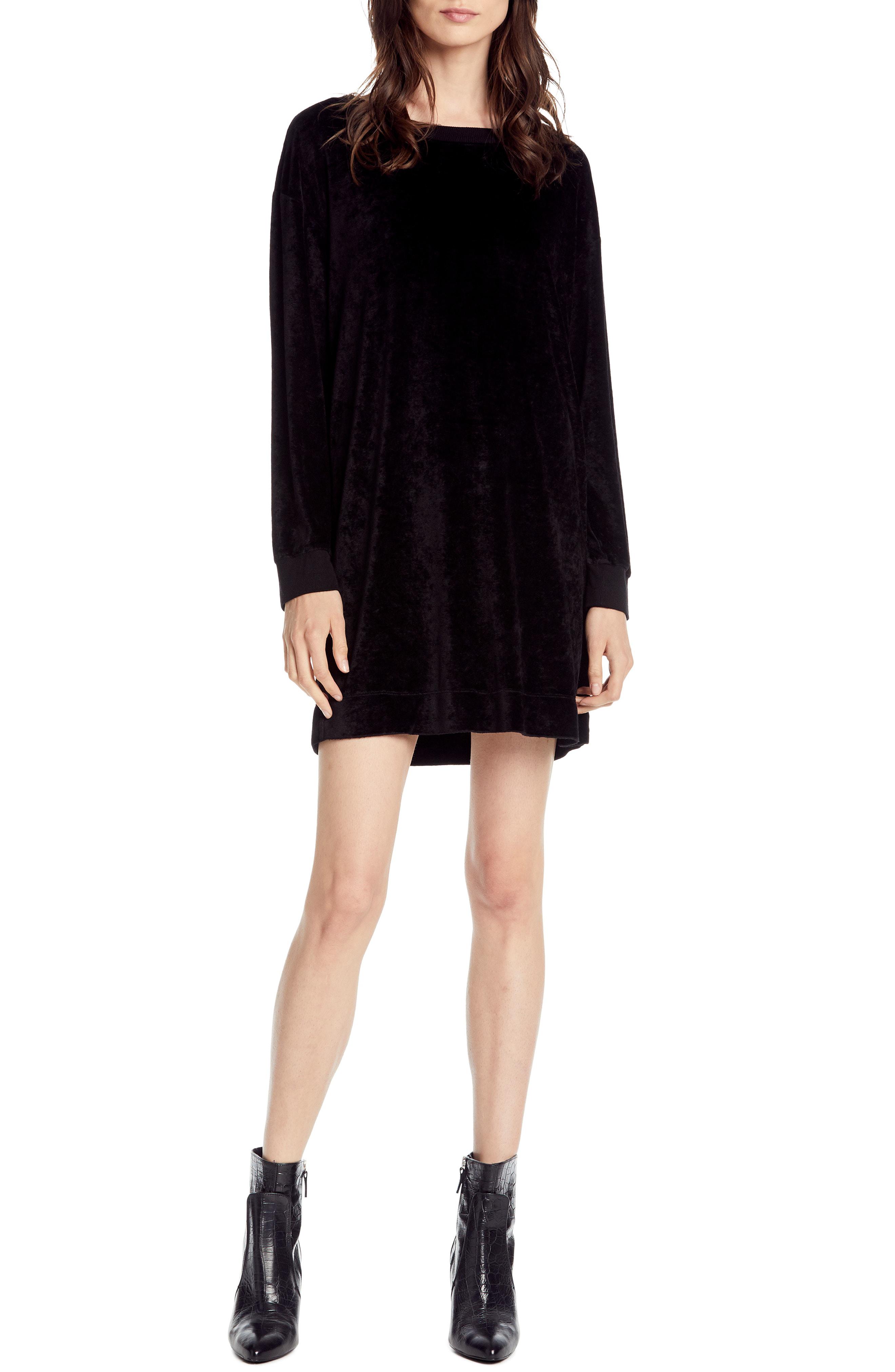 velvet sweatshirt dress