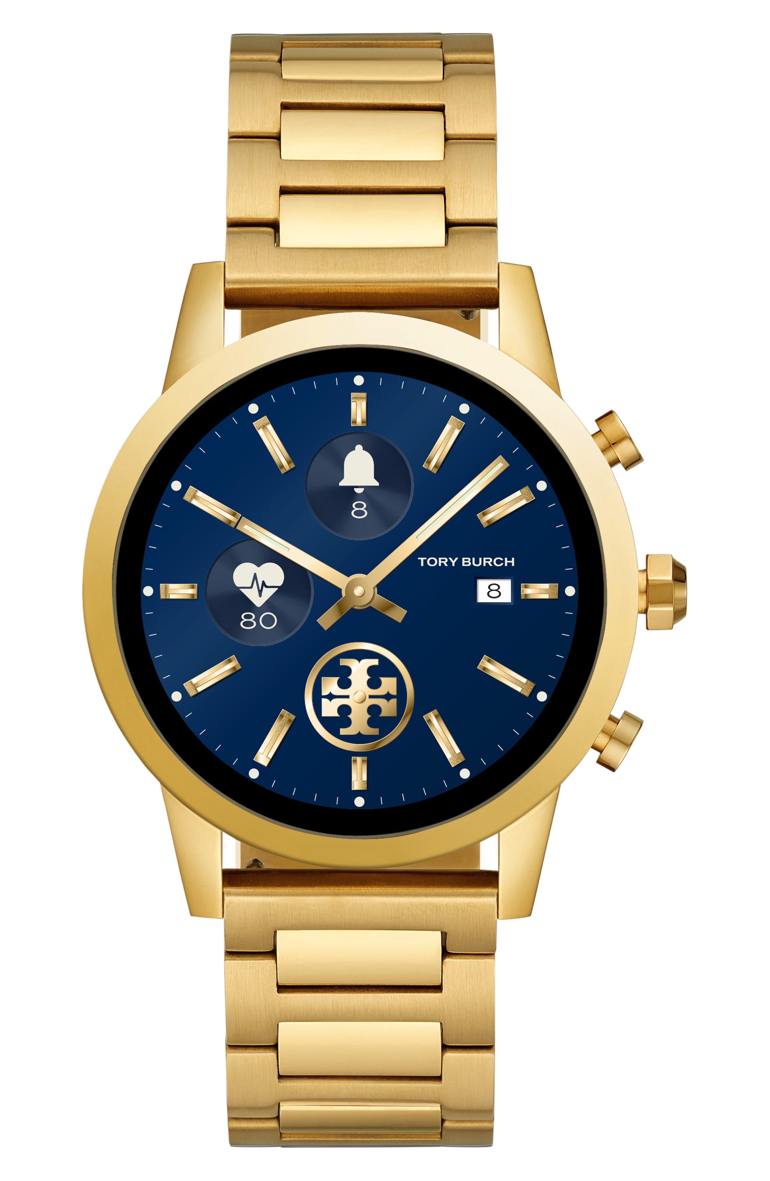 Tory Burch Torytrack Gigi Touchscreen Smart Watch in Metallic | Lyst