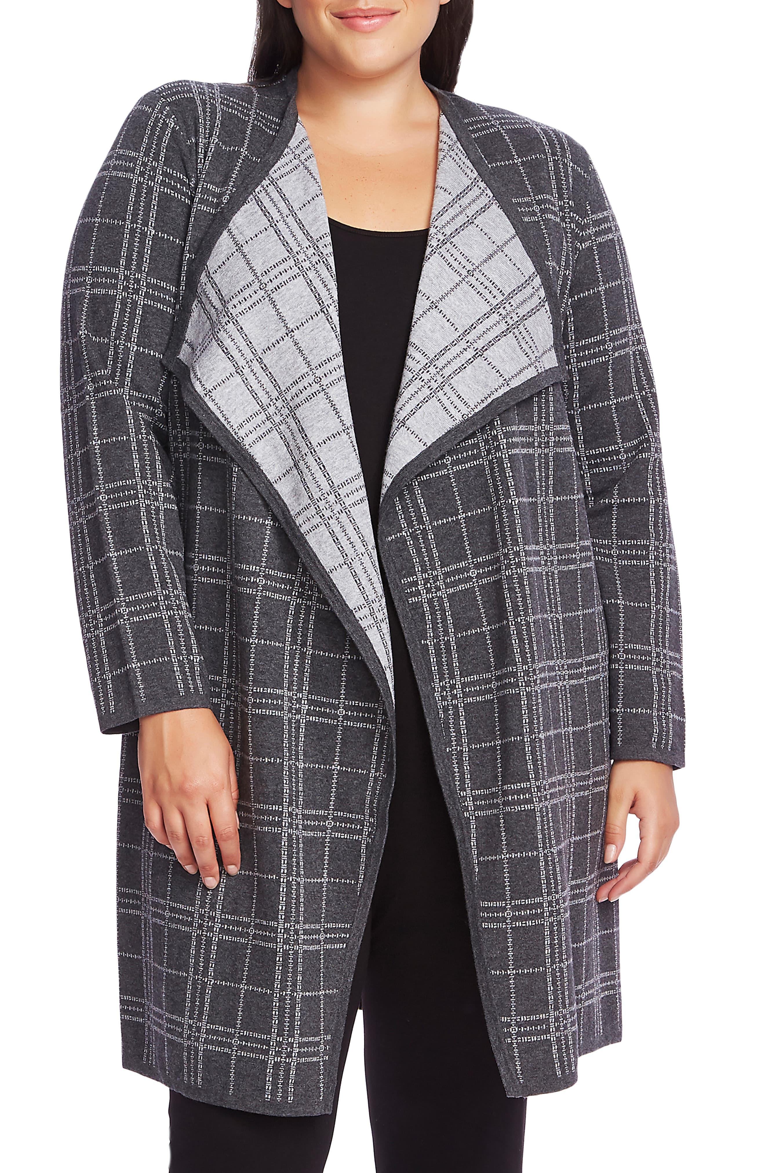 vince camuto plaid top