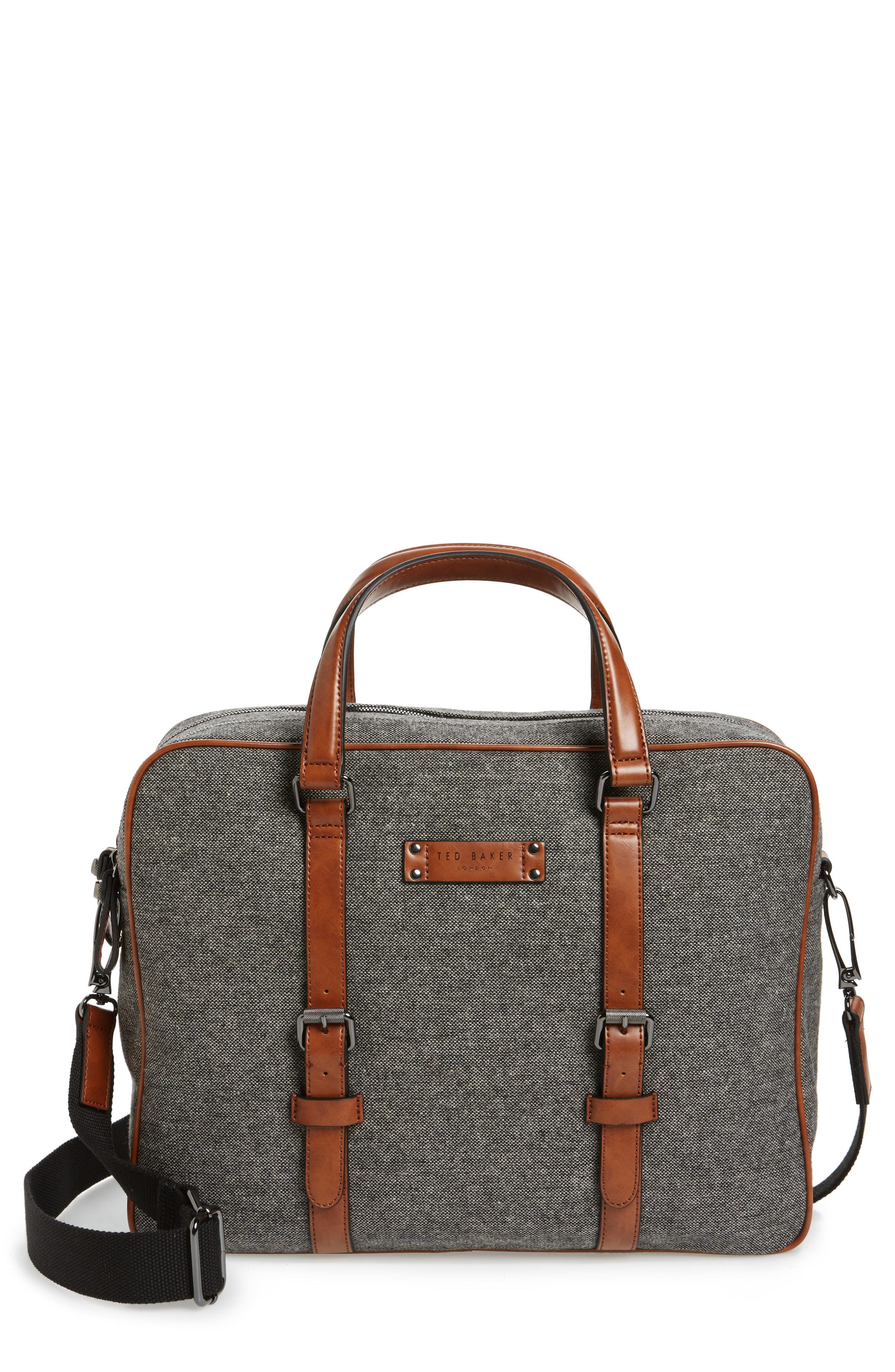 Ted Baker Digger Wool Briefcase in Grey (Gray) for Men Lyst