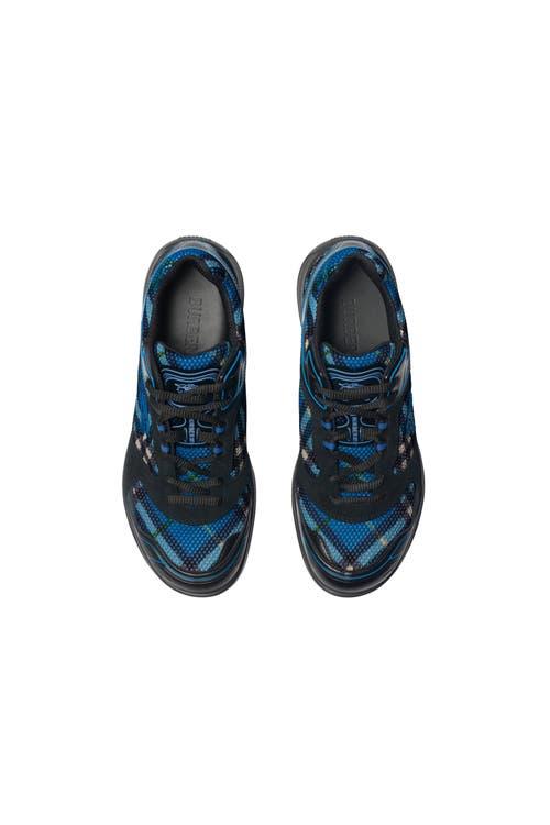 Burberry Check Matrix Sport Sneakers in Blue for Men | Lyst display picture 2