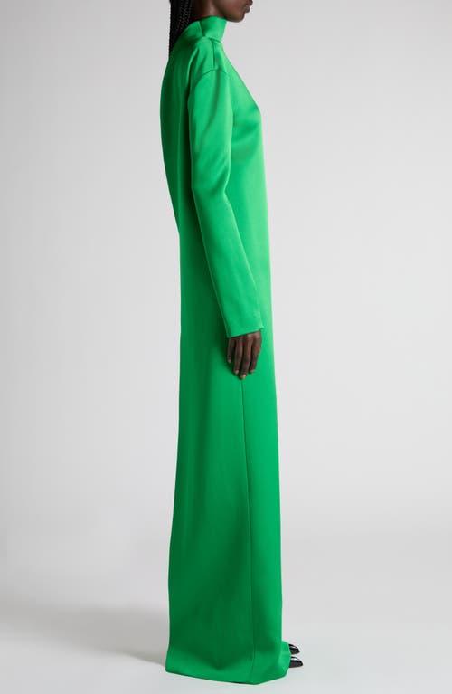 neiman marcus green dress Milly Whitney Hammered Satin One-Shoulder Gown