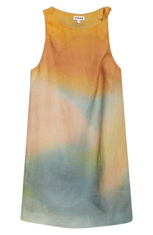 linen v neck dresses 100% Linen V-neck Bell Pocket Midi Dress EVELINA – LINTICO main image 0