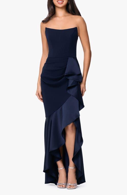 crepe ruffle corset dress in navy Amazon.com: Xscape Long Chiffon Tiered Ruffle Dress Navy 6 : Clothing,  Shoes & Jewelry