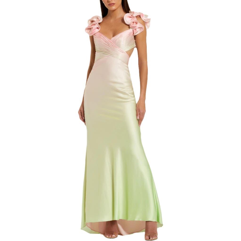 Mac Duggal★クロスフロント ドレス Ombre Gown Mac Duggal Ombre Tulle Surplice V-Neck Sleeveless