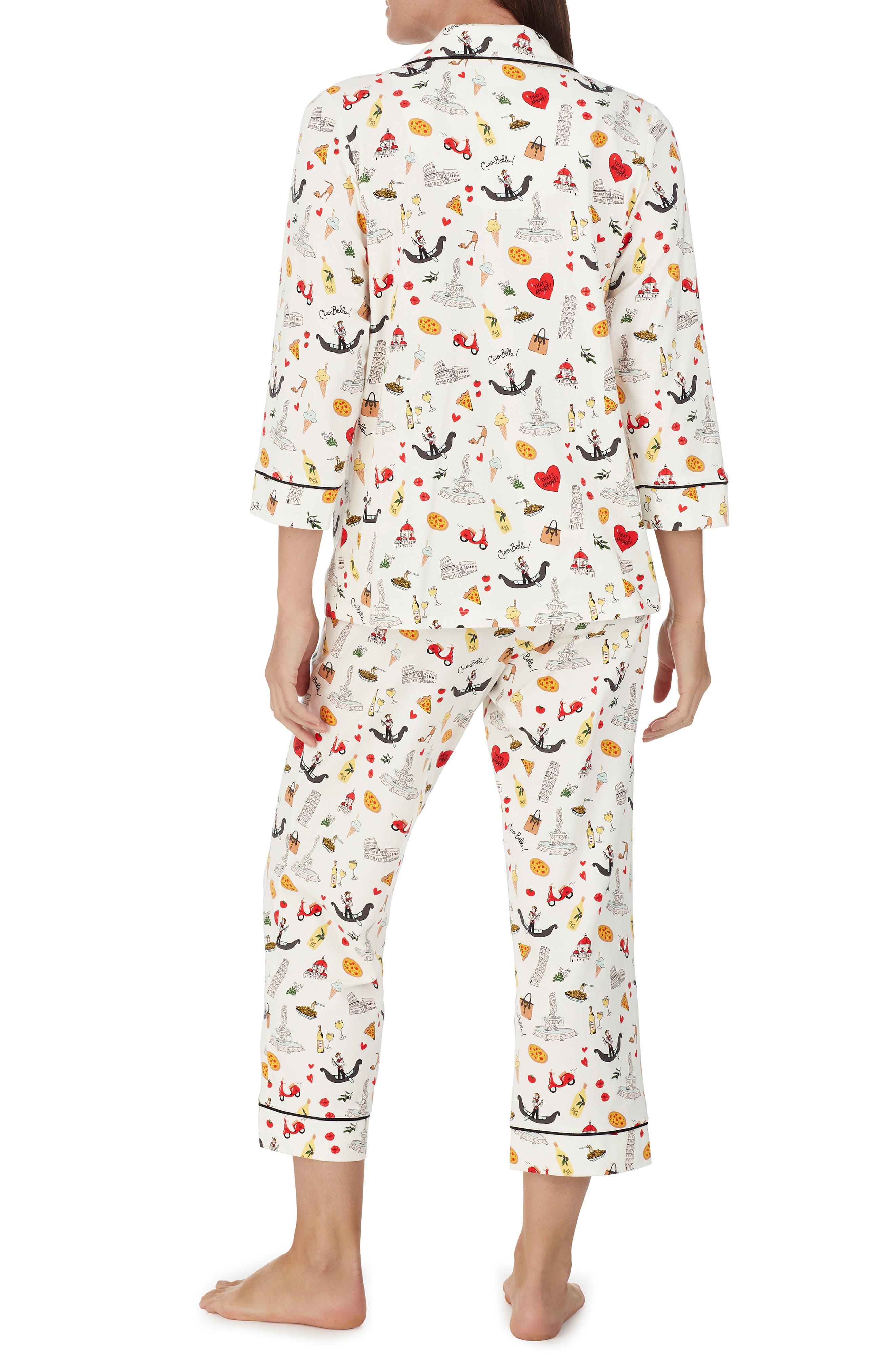 Bedhead Pajamas Italian Print Crop Stretch Organic Cotton Pajamas | Lyst