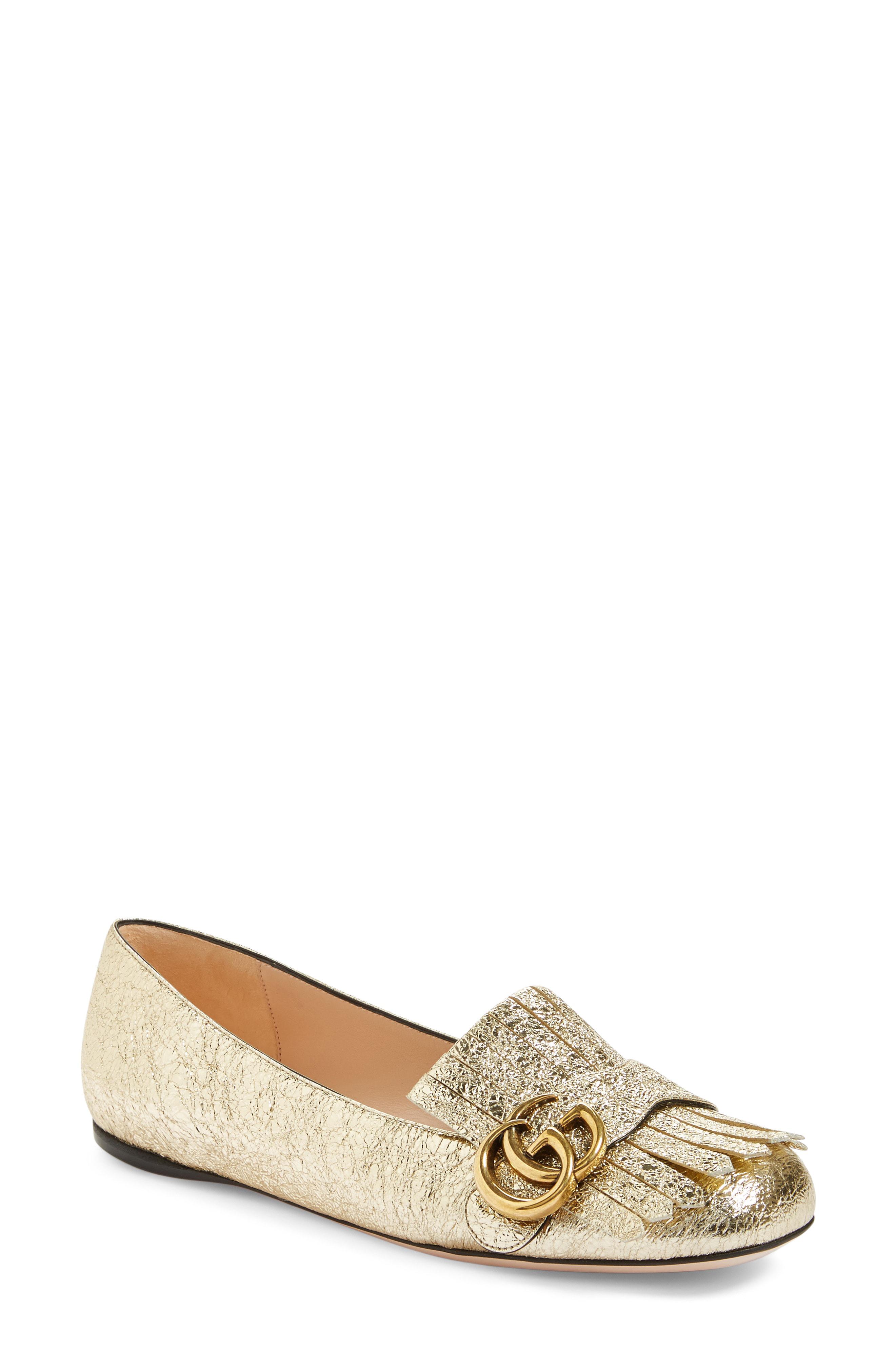 gucci marmont flat shoes