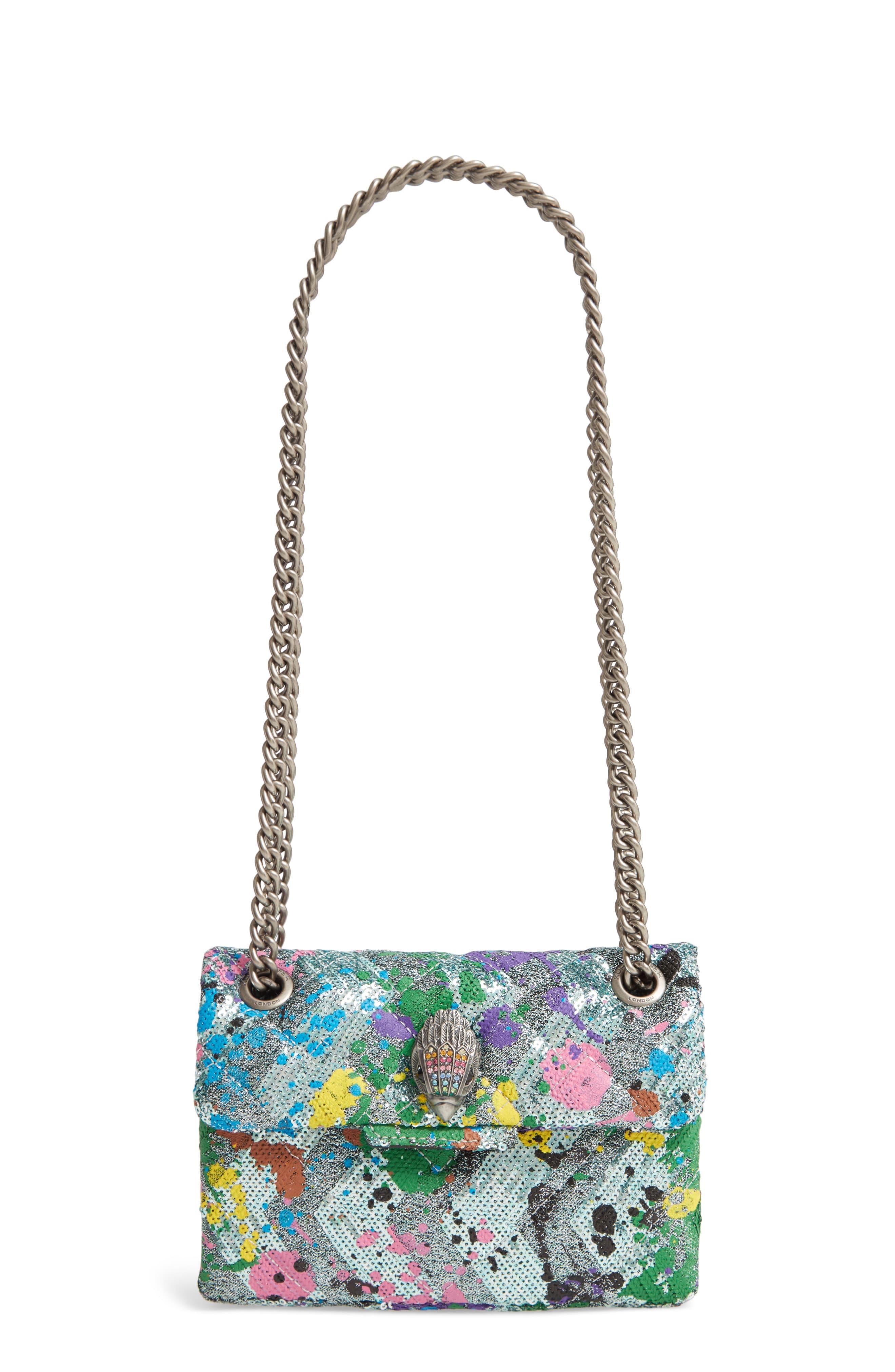Kurt Geiger Mini Kensington Glitter Crossbody Bag in Blue Lyst
