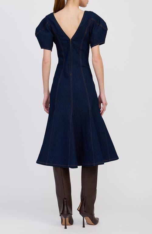 en saison denim dress En Saison Harlow Plus Denim Midi Dress