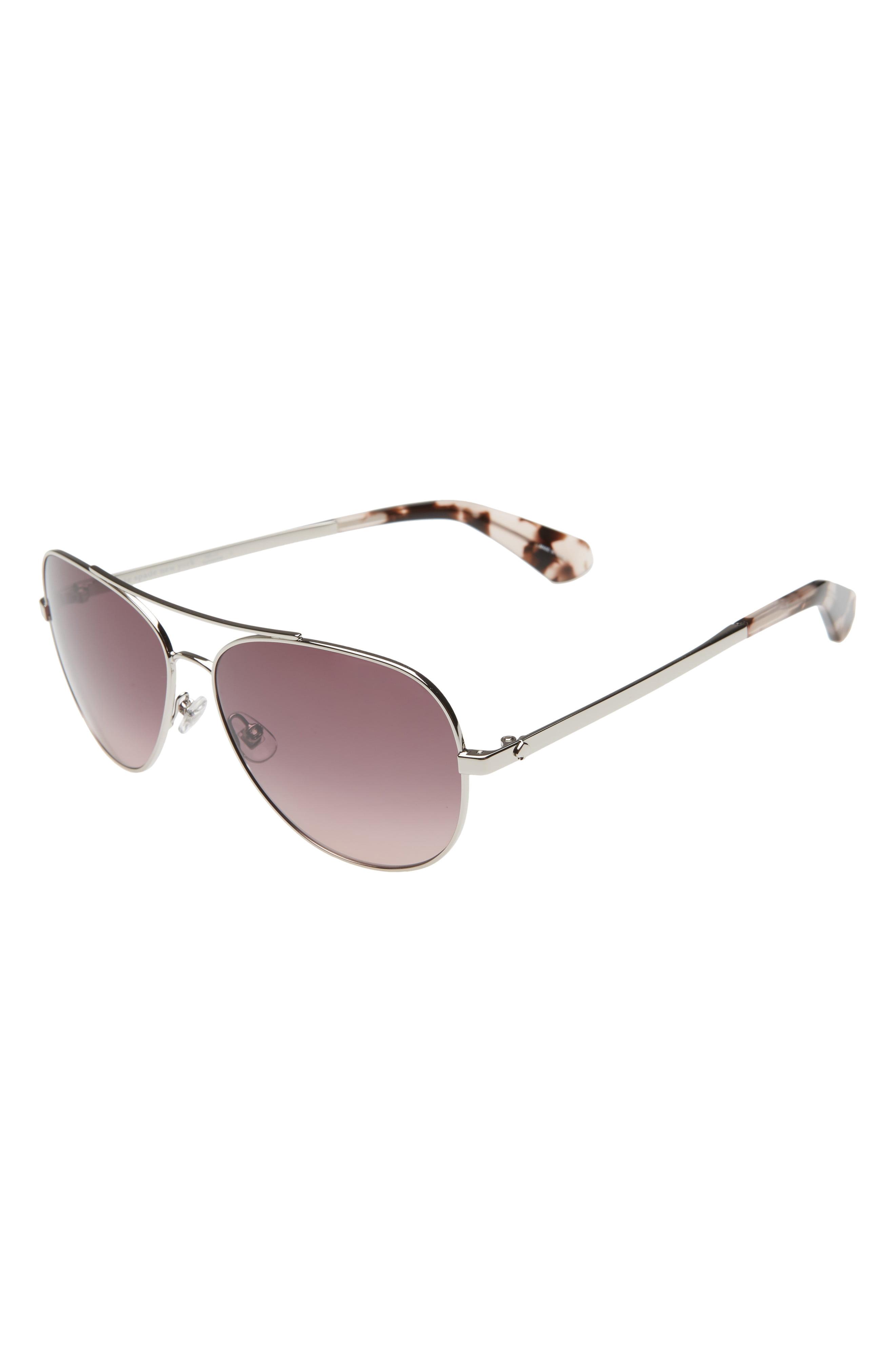 Kate Spade Avaline 58mm Aviator Sunglasses Havana Pink/ Pink Grad Lyst