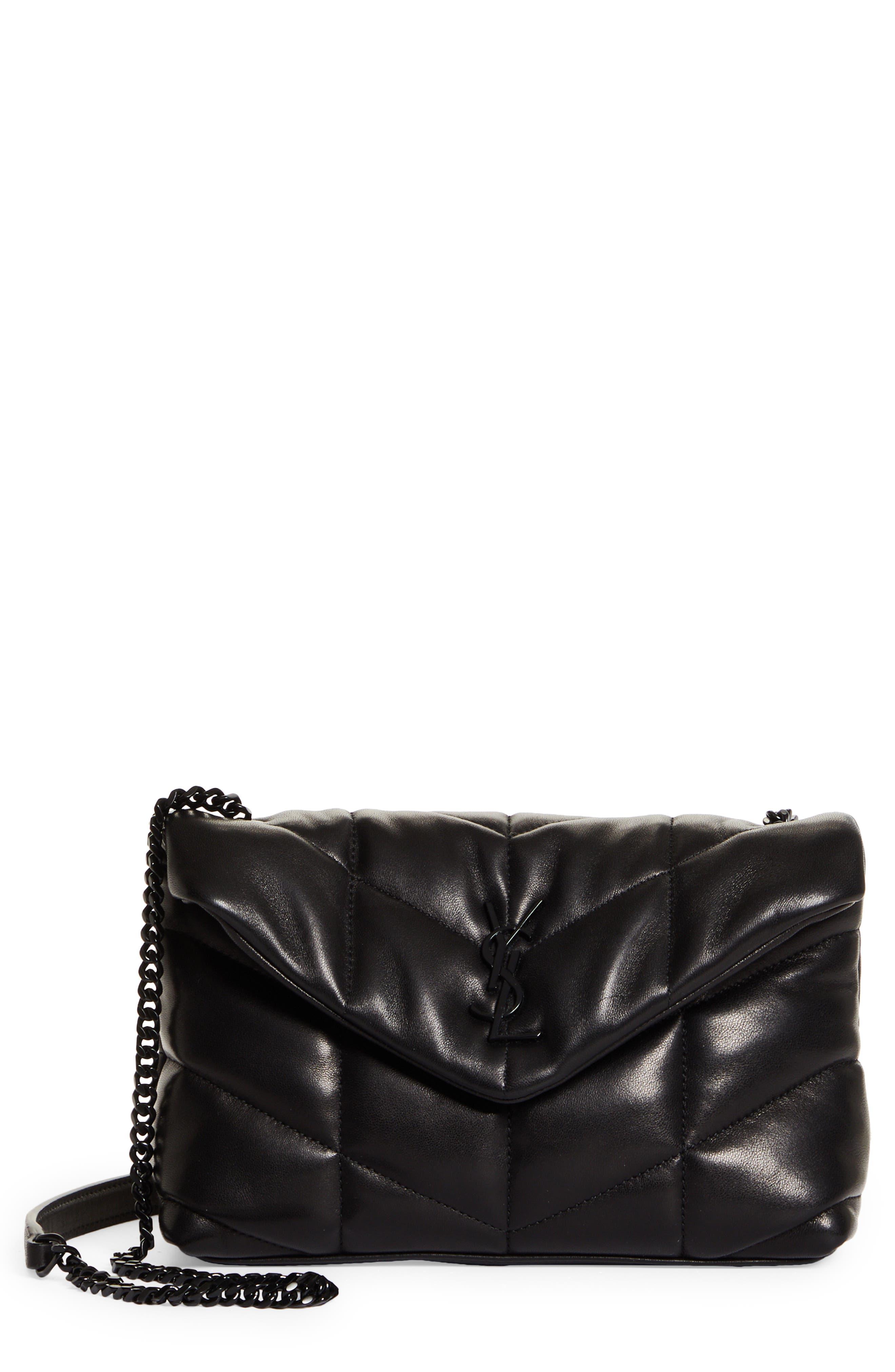 Saint Laurent Toy Loulou Puffer Leather Crossbody Bag in Black | Lyst