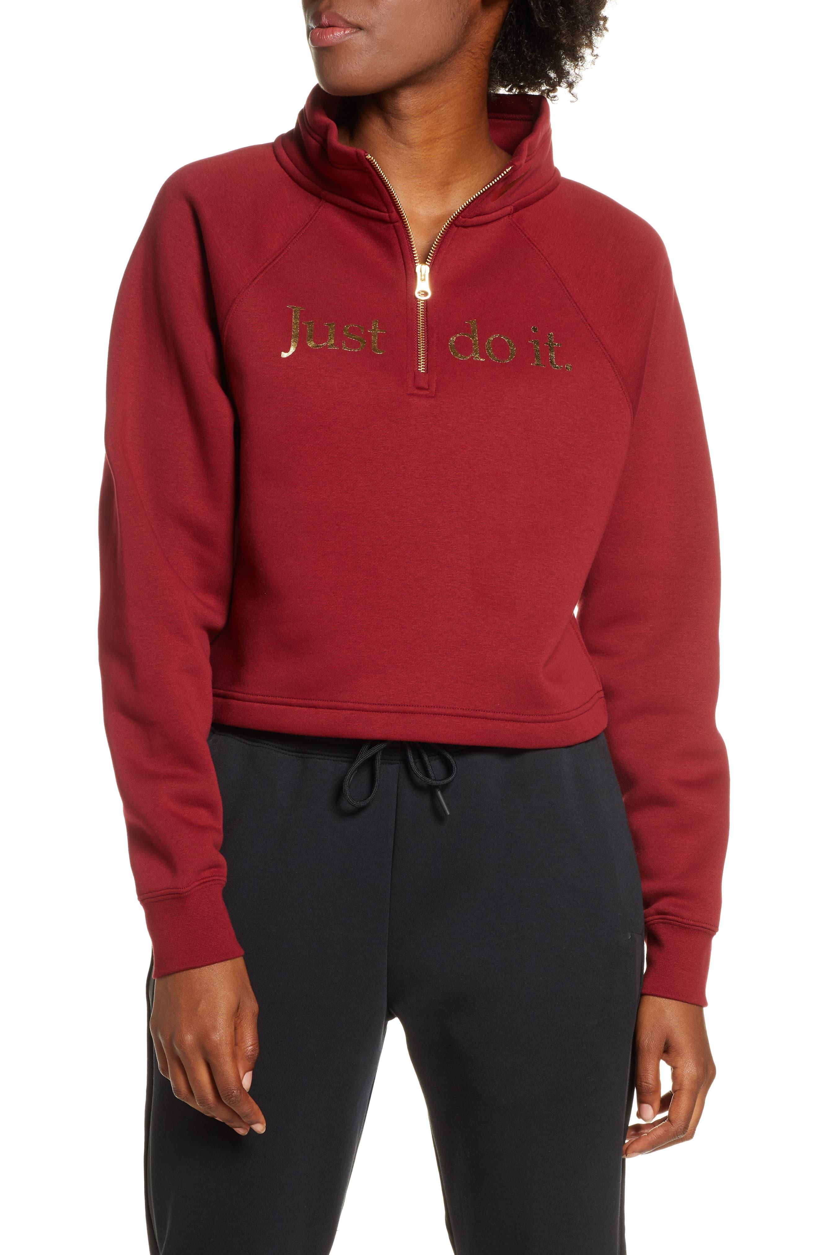 nike quarter zip pullover women's