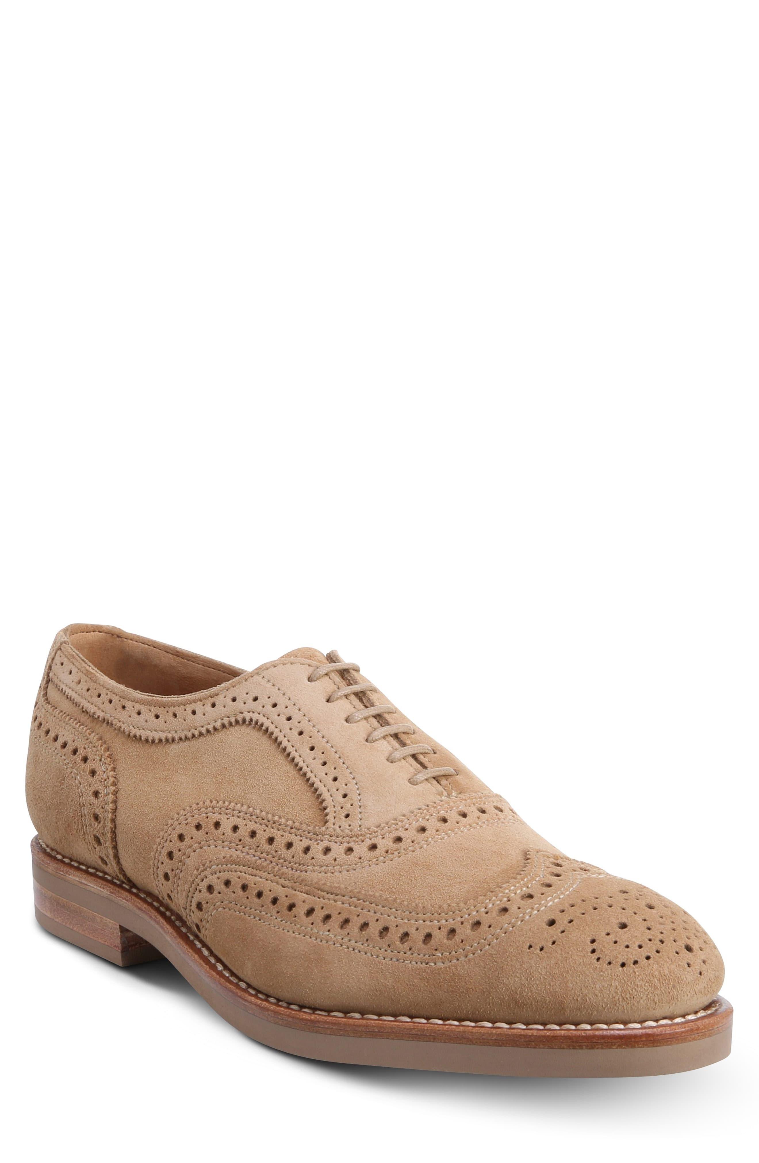 camel wingtip shoes