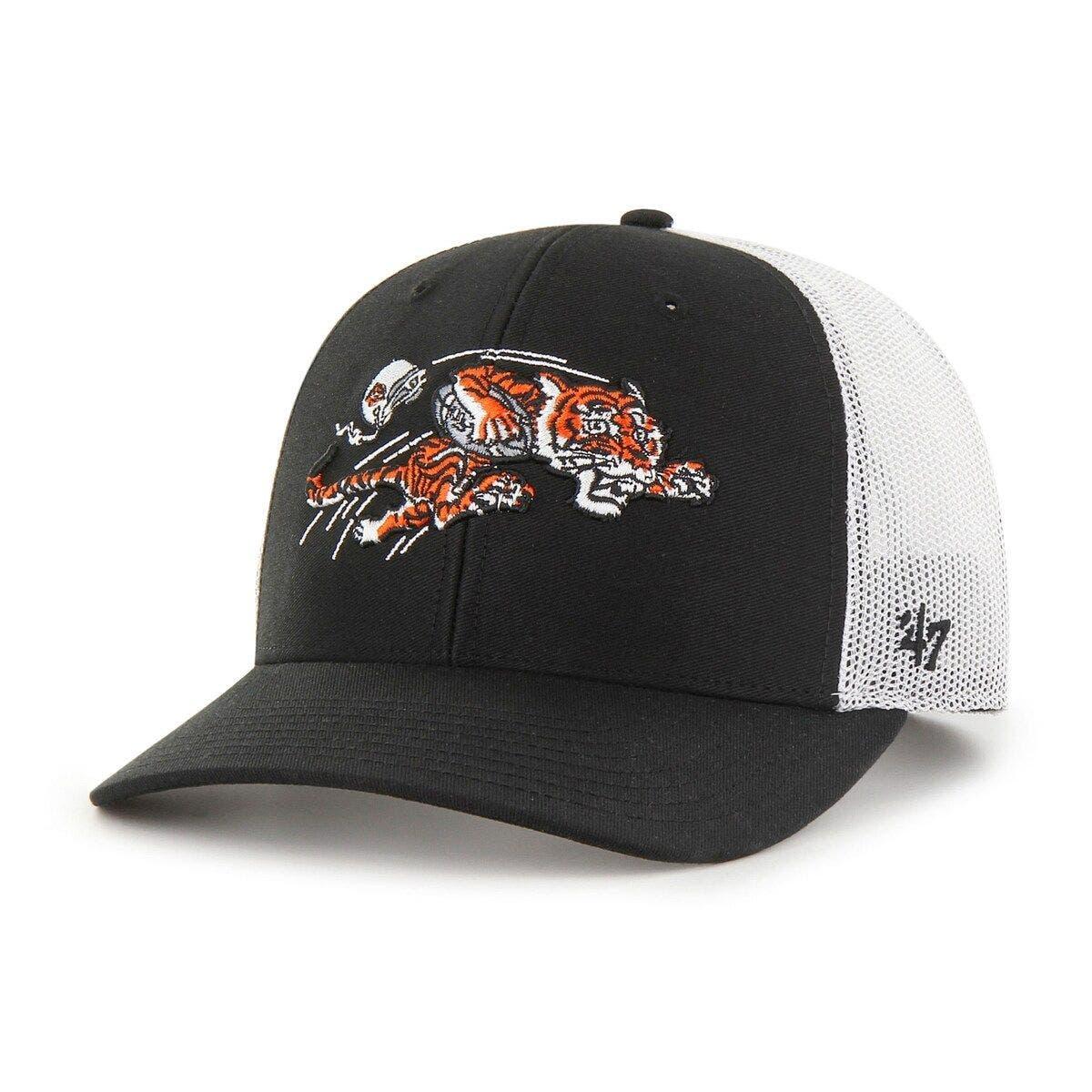 Men's '47 Black Cincinnati Bengals Franchise Logo Fitted Hat