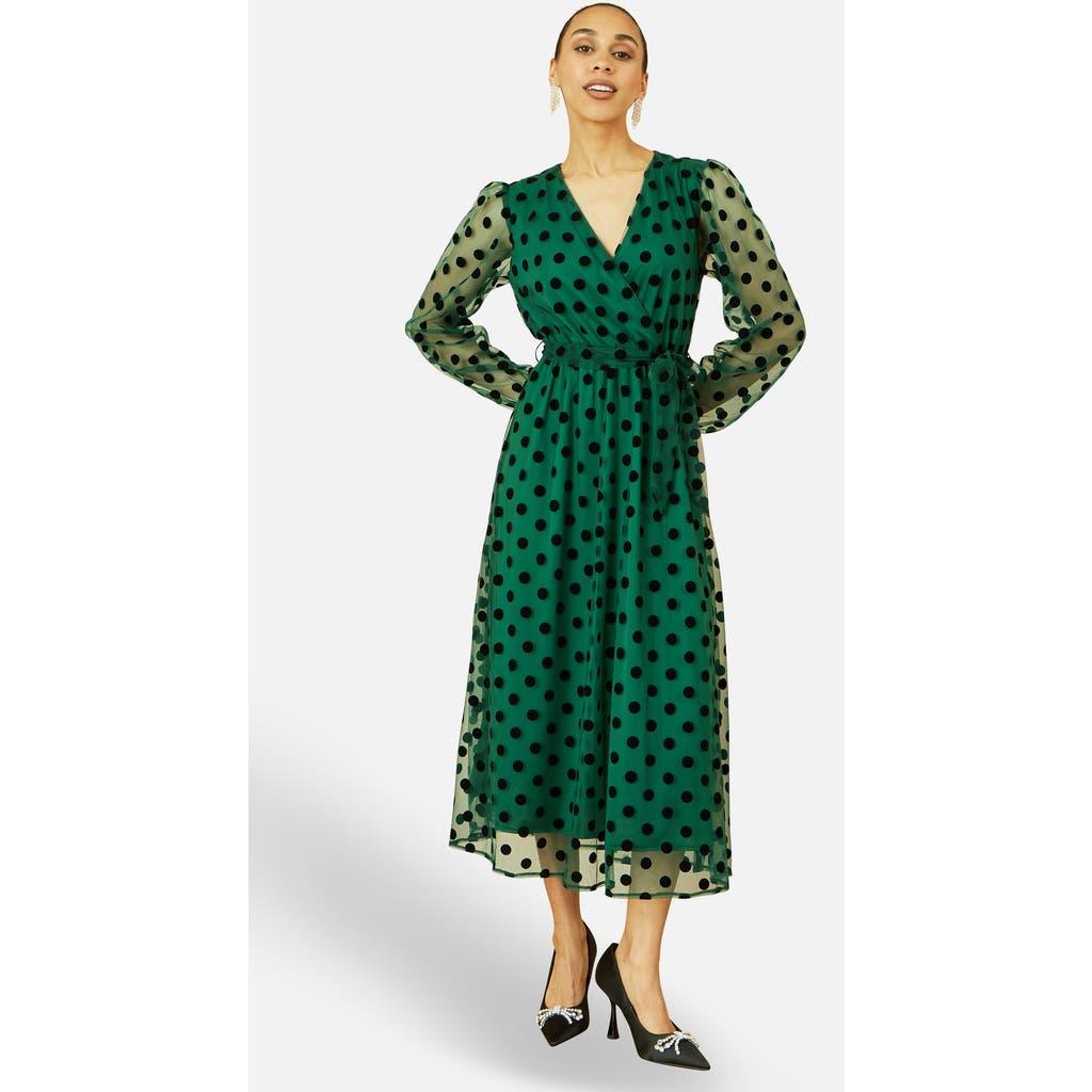 Designer Green Velvet Wrap Dresses for Women - Up to 73% off | Lyst
