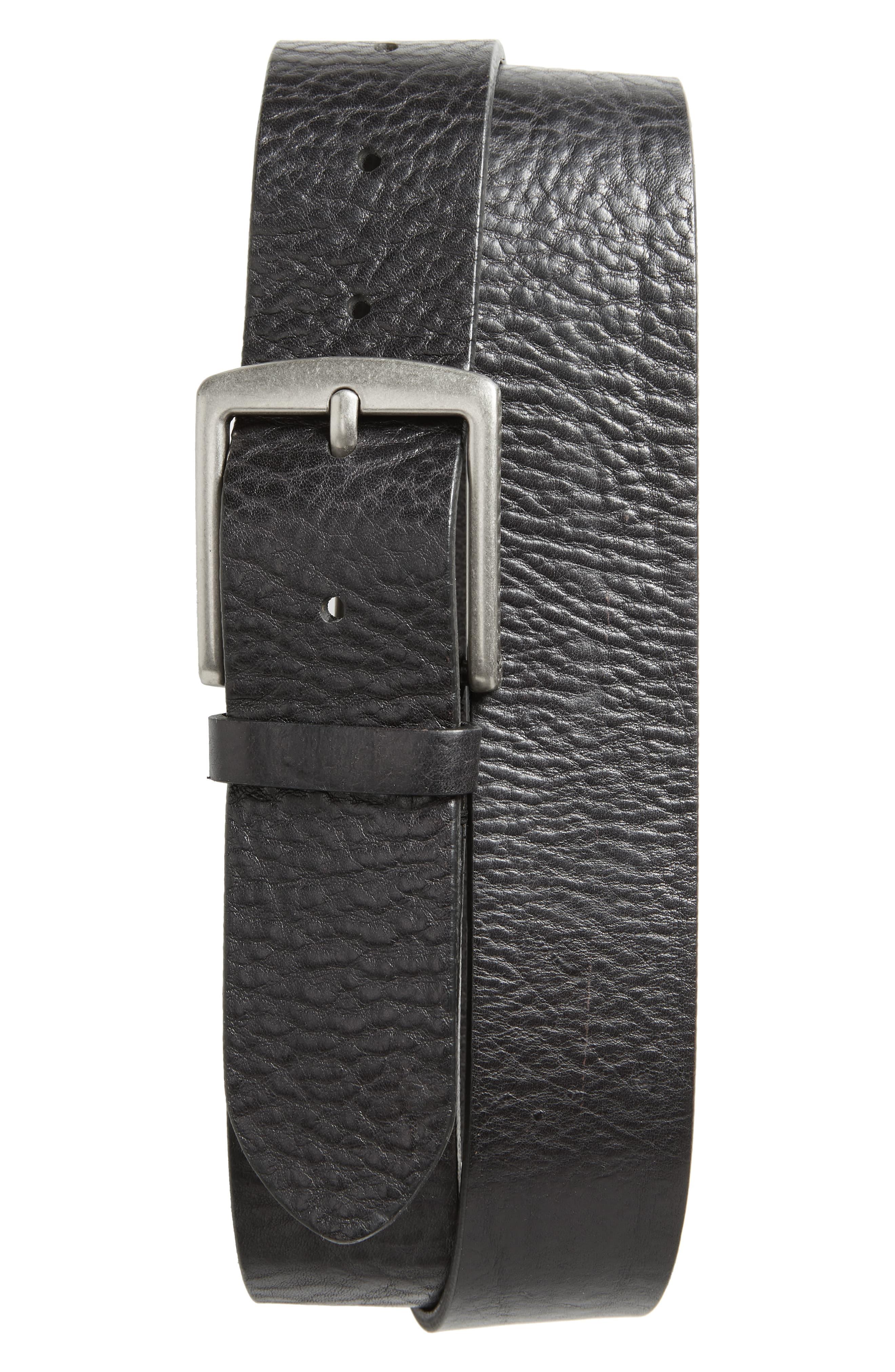 Frye Pebbled Leather Belt in Black for Men - Save 26% - Lyst