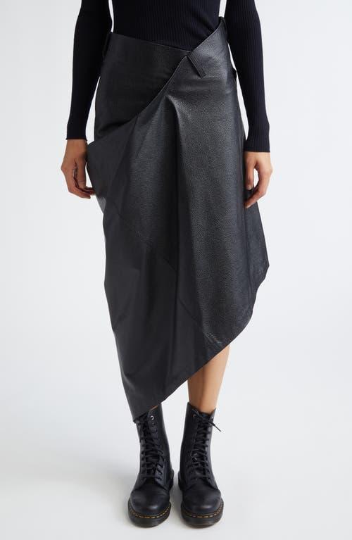 Junya Watanabe Asymmetric Faux Leather Skirt in Black | Lyst