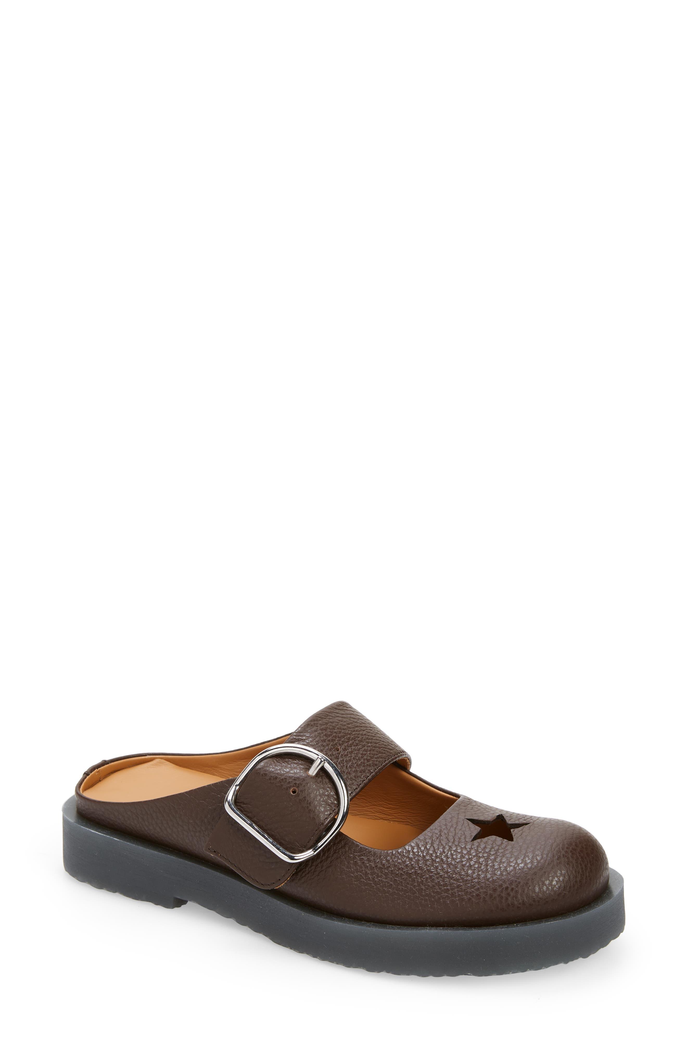 Acne Studios Mary Jane Cutout Mule in Brown Lyst