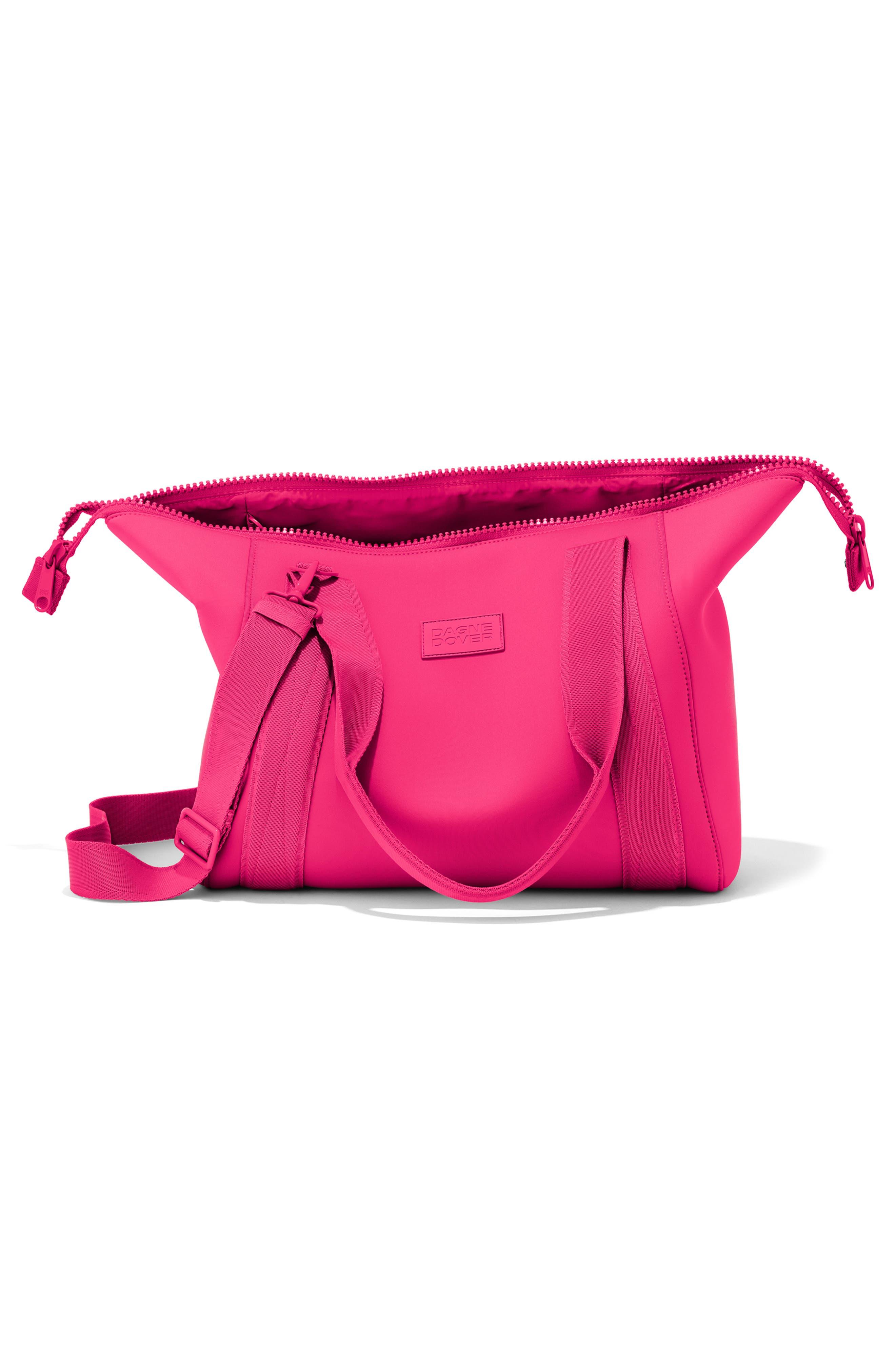 Dagne Dover Medium Landon Neoprene Carryall Duffle Bag In Pinkish