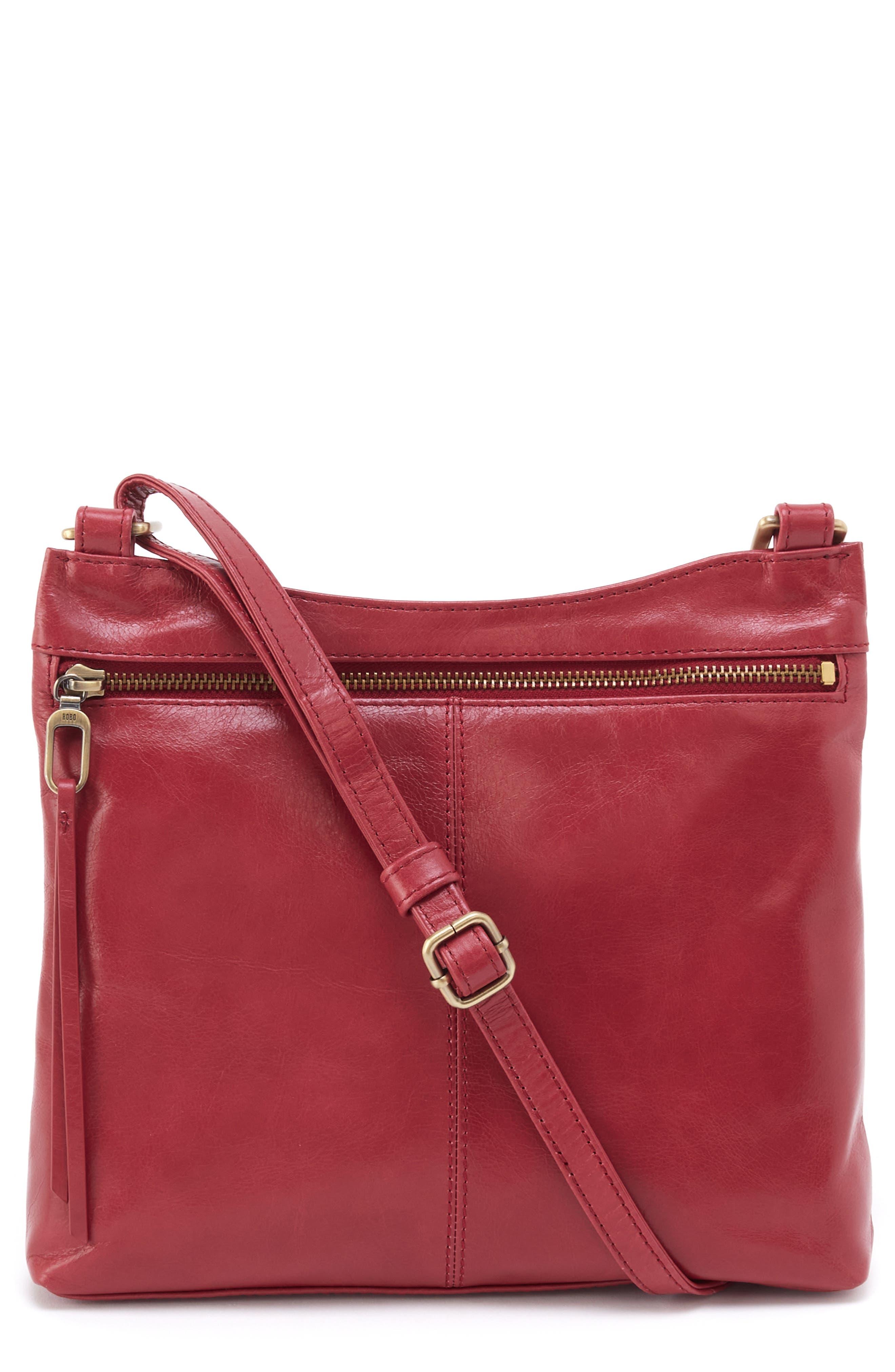 Hobo International Cambel Leather Crossbody Bag in Red