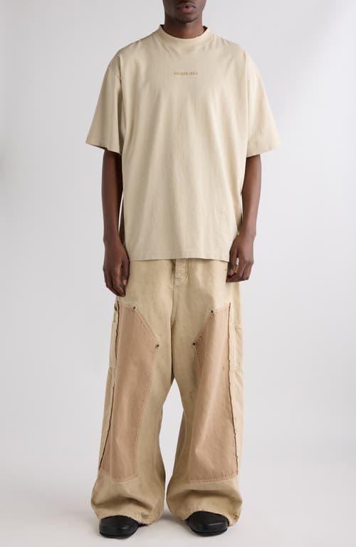 パンツ BALENCIAGA BAGGY CARPENTER PANTS Balenciaga Ripped Off Baggy Carpenter Jeans in Natural for Men | Lyst