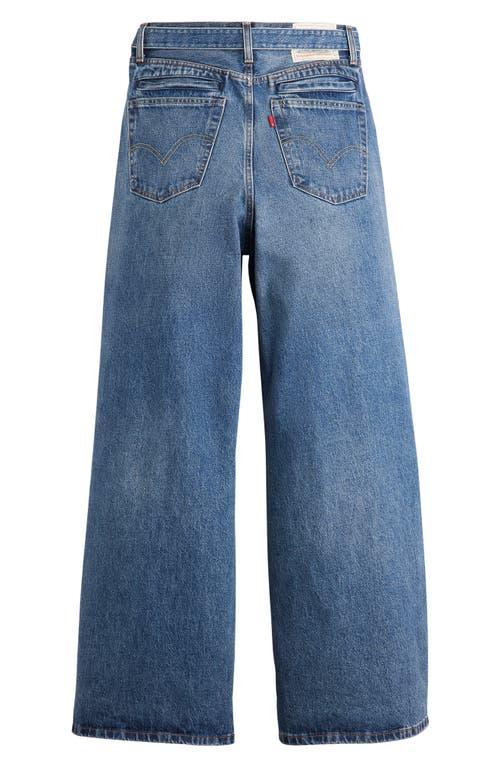 Sacai Gender Inclusive Levi's Belted Wide Leg Jeans in Blue