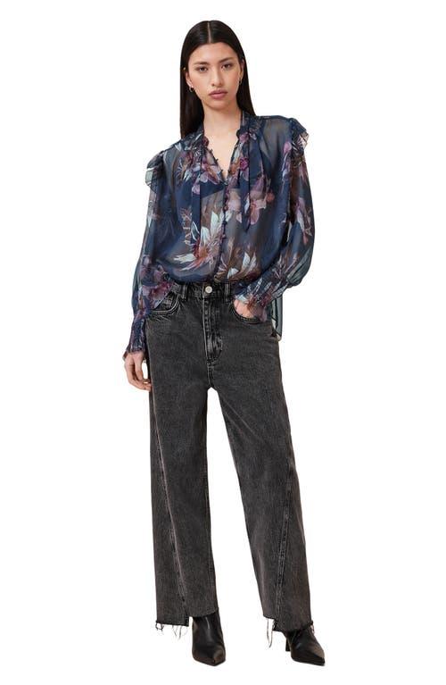AllSaints Lara Shirt in Blue | Lyst