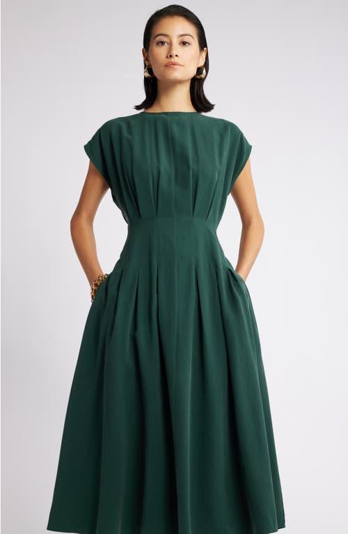 Nordstrom Pleated A-Line Dress in Green