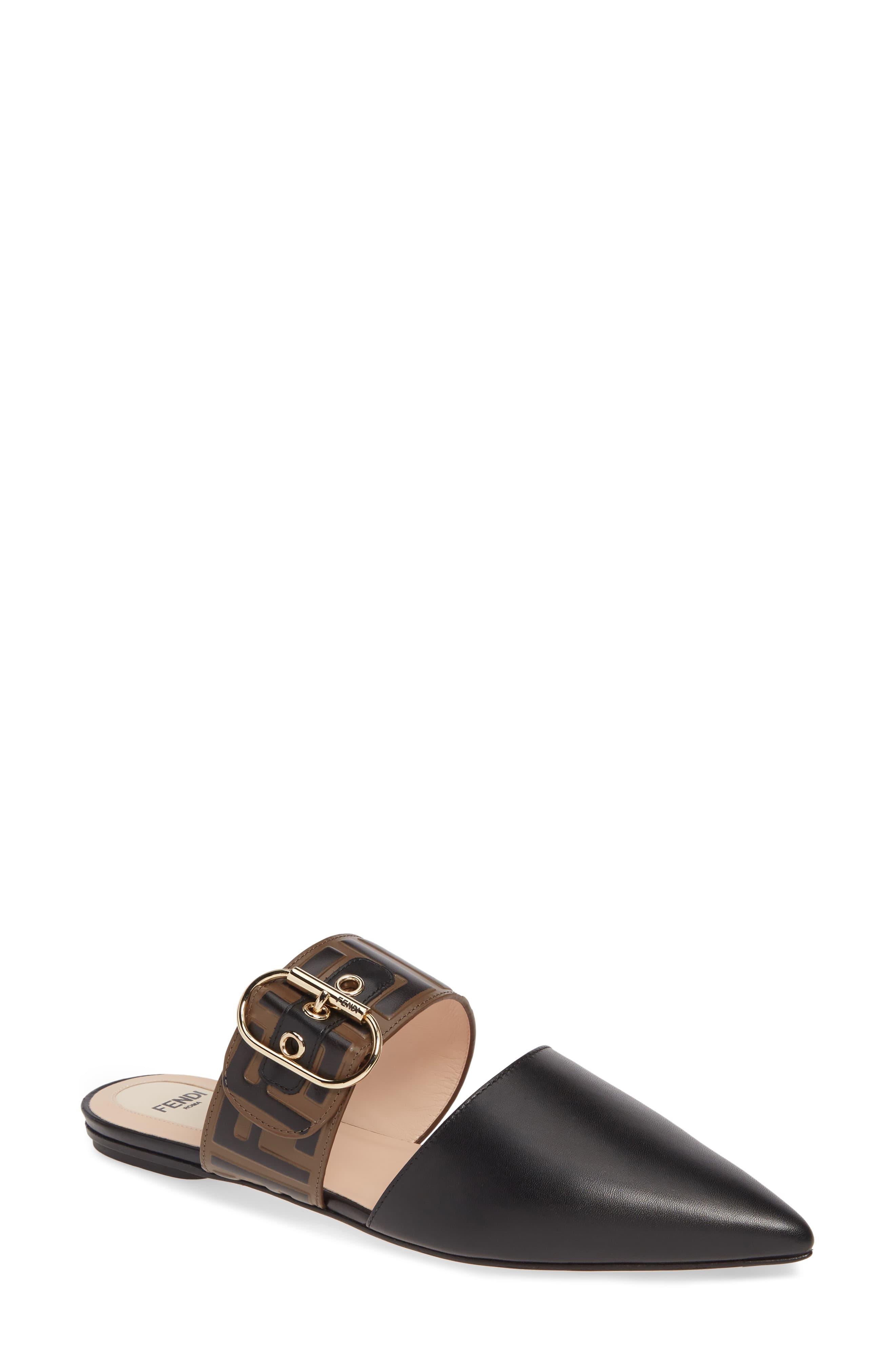 fendi ff buckle mule
